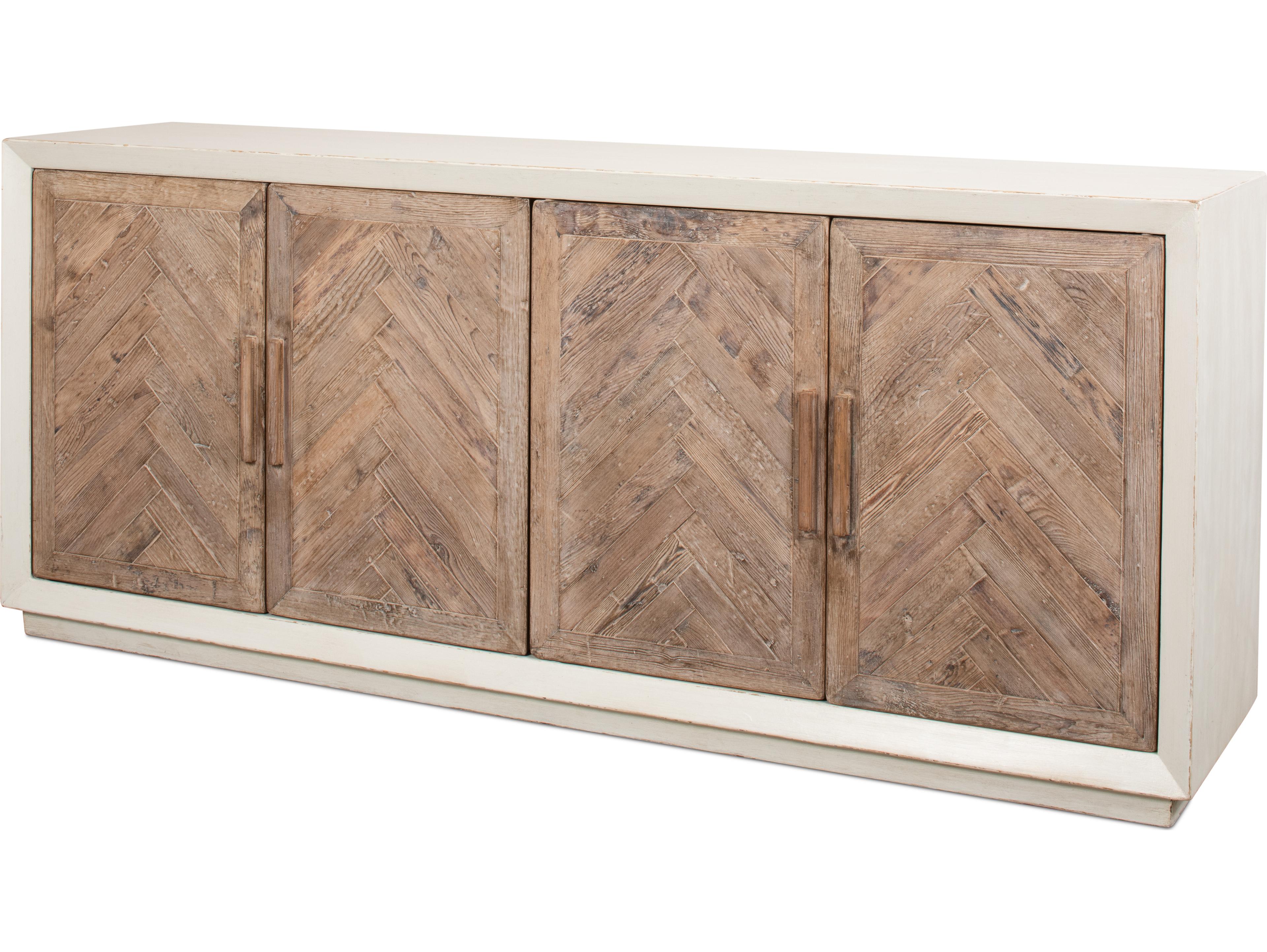 Sarreid Ltd Hollis 4 Door Sideboard Antique White