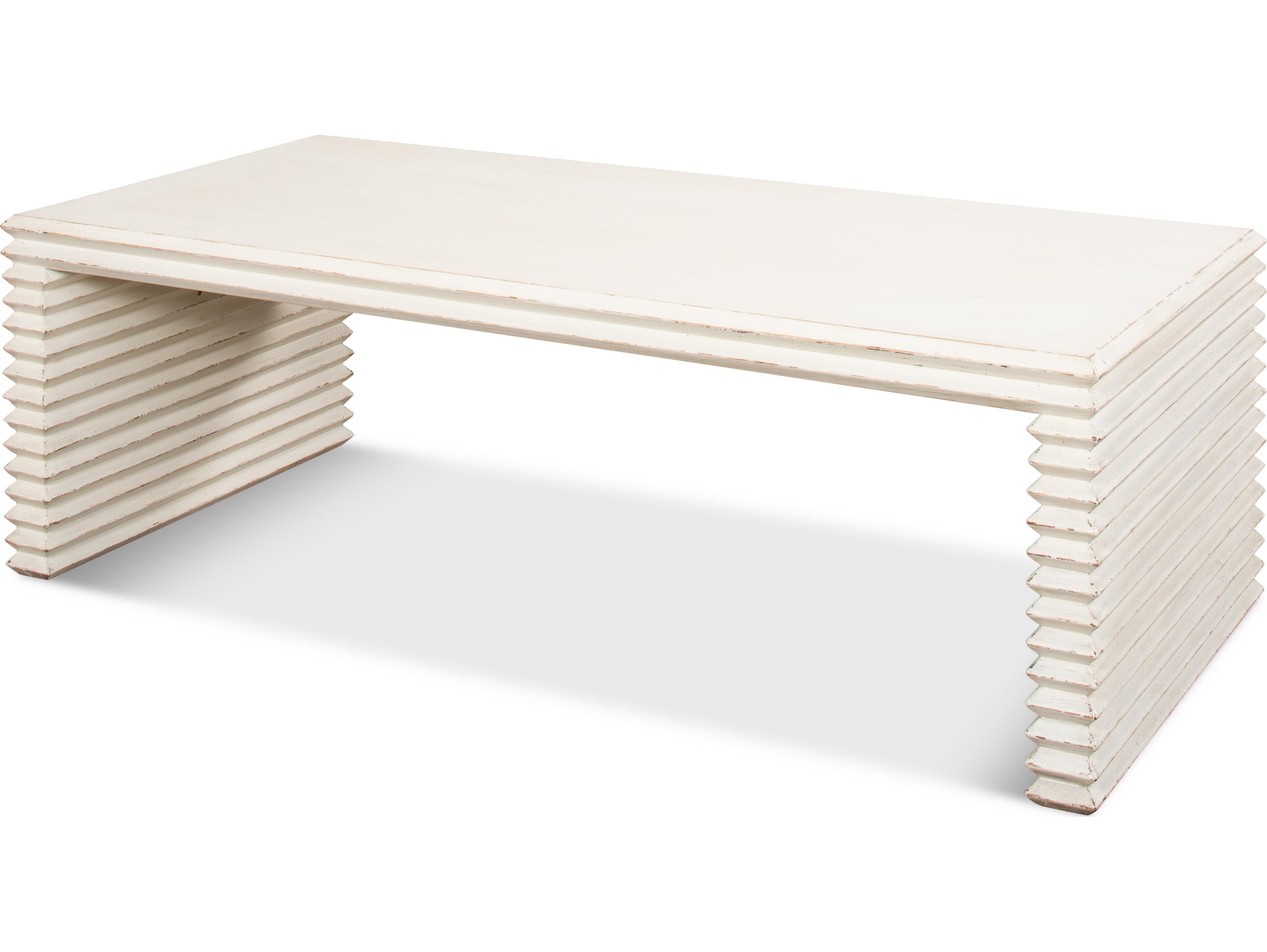 Sarreid Ltd Stacked Cocktail Table Antique White