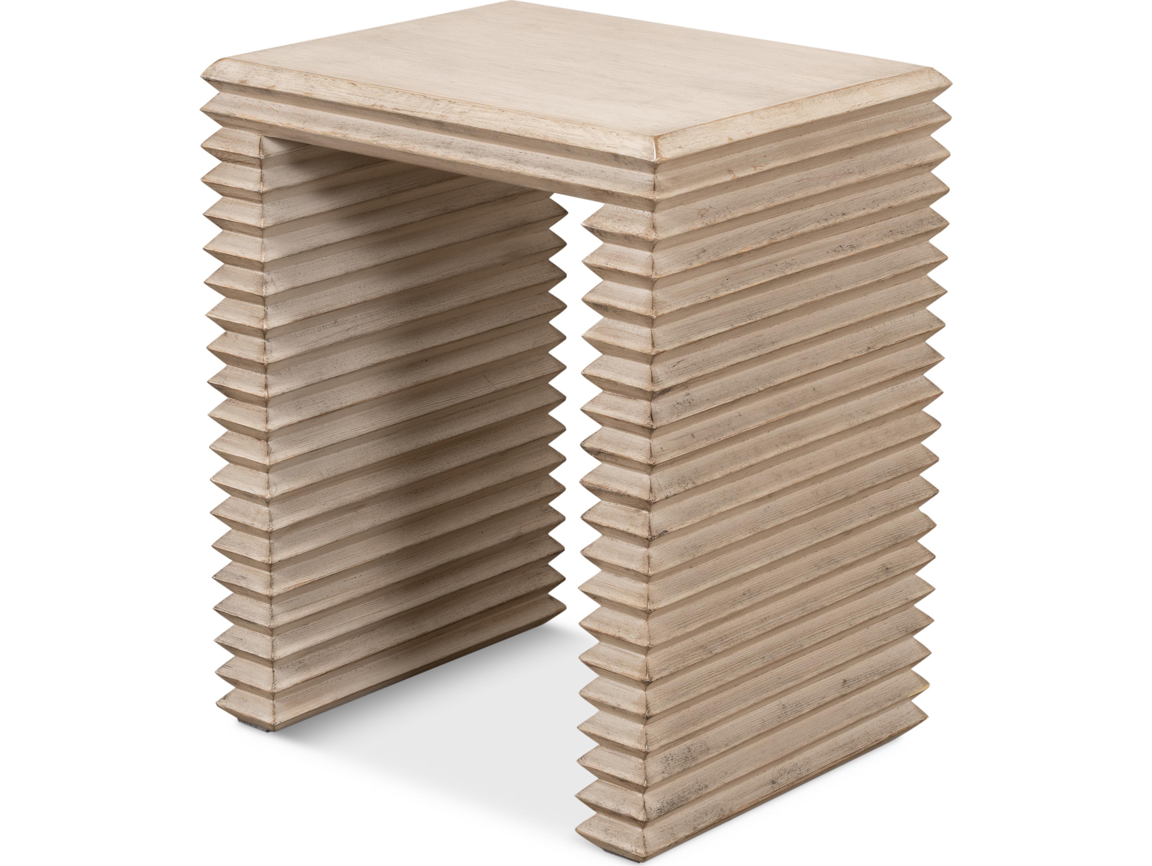 Sarreid Ltd Stacked Side Table Stone Grey