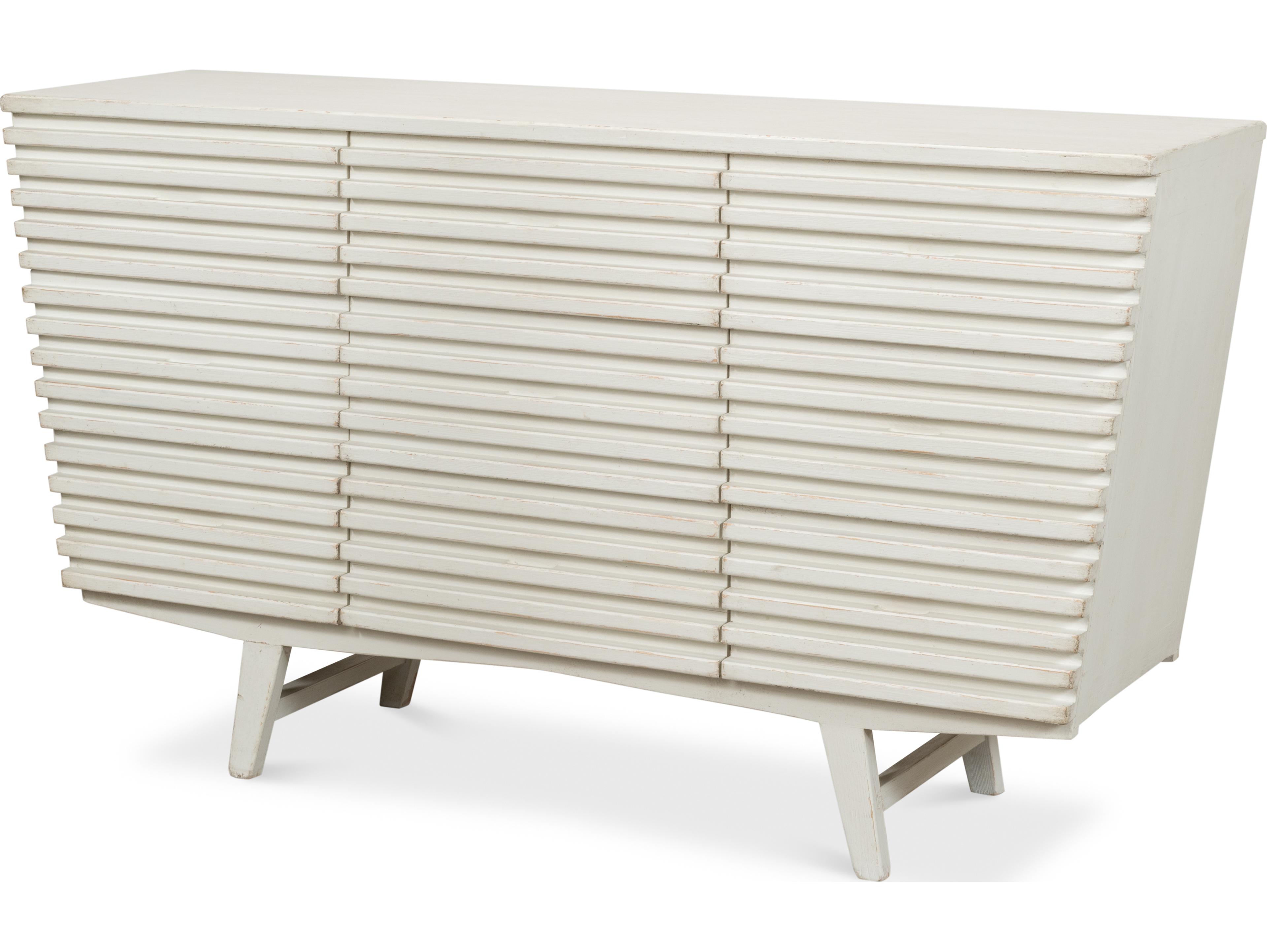 Sarreid Ltd Ribbed 9 Drawer Commode Antique White