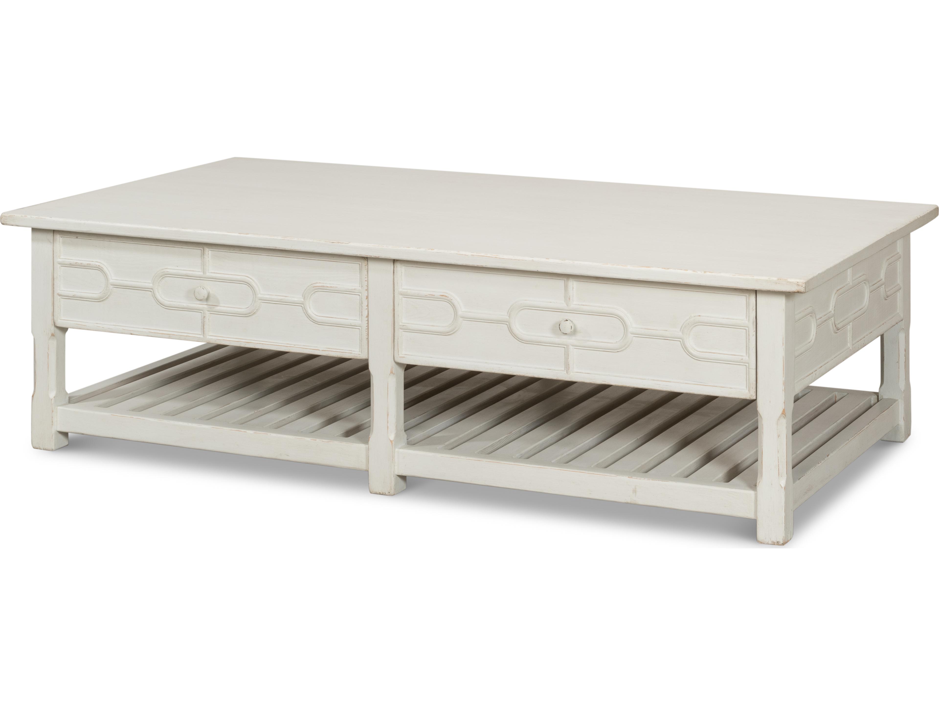 Sarreid Ltd Isla Coffee Table Antique White