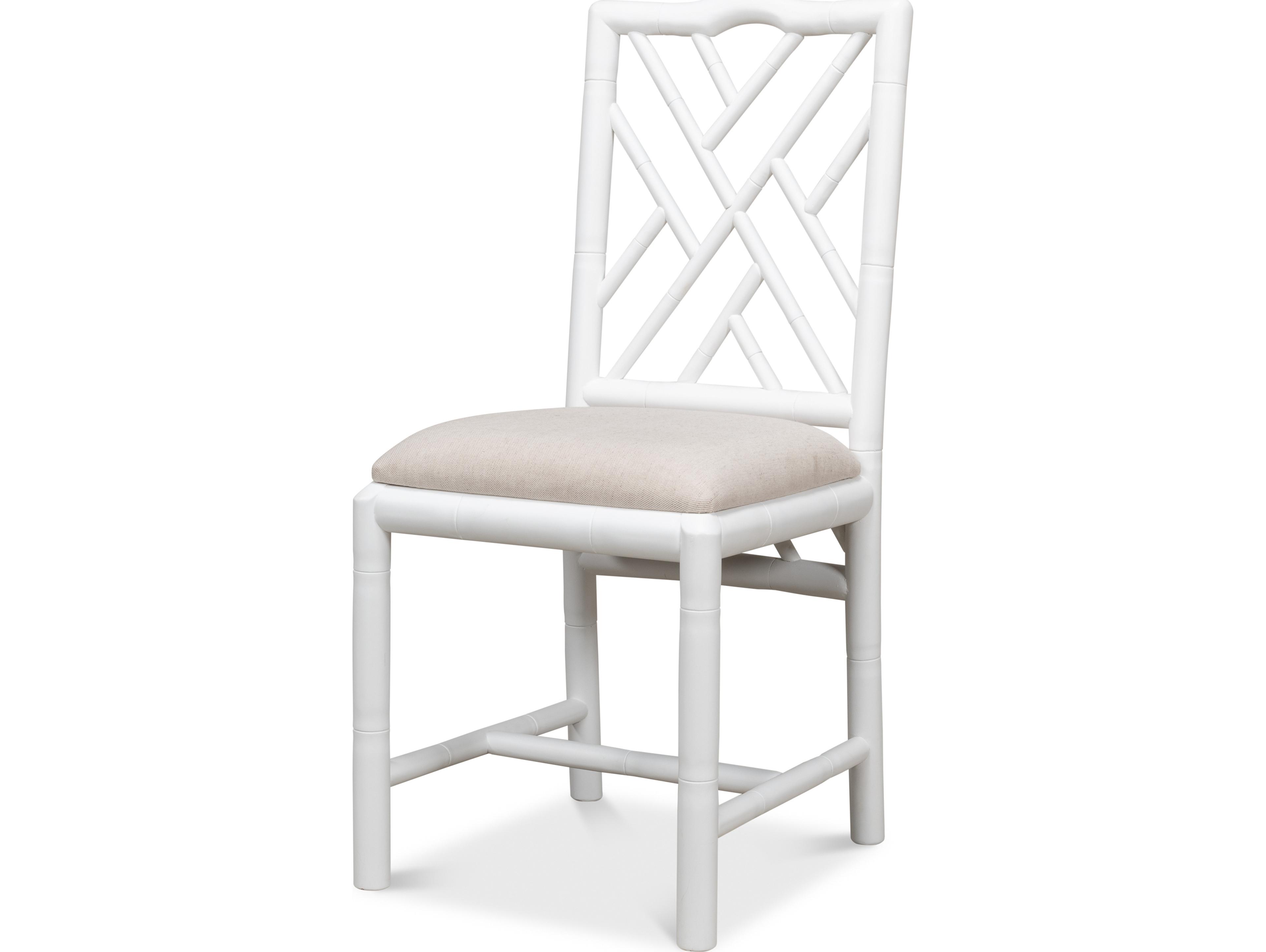 Sarreid Ltd Brighton Bamboo Side Chair White