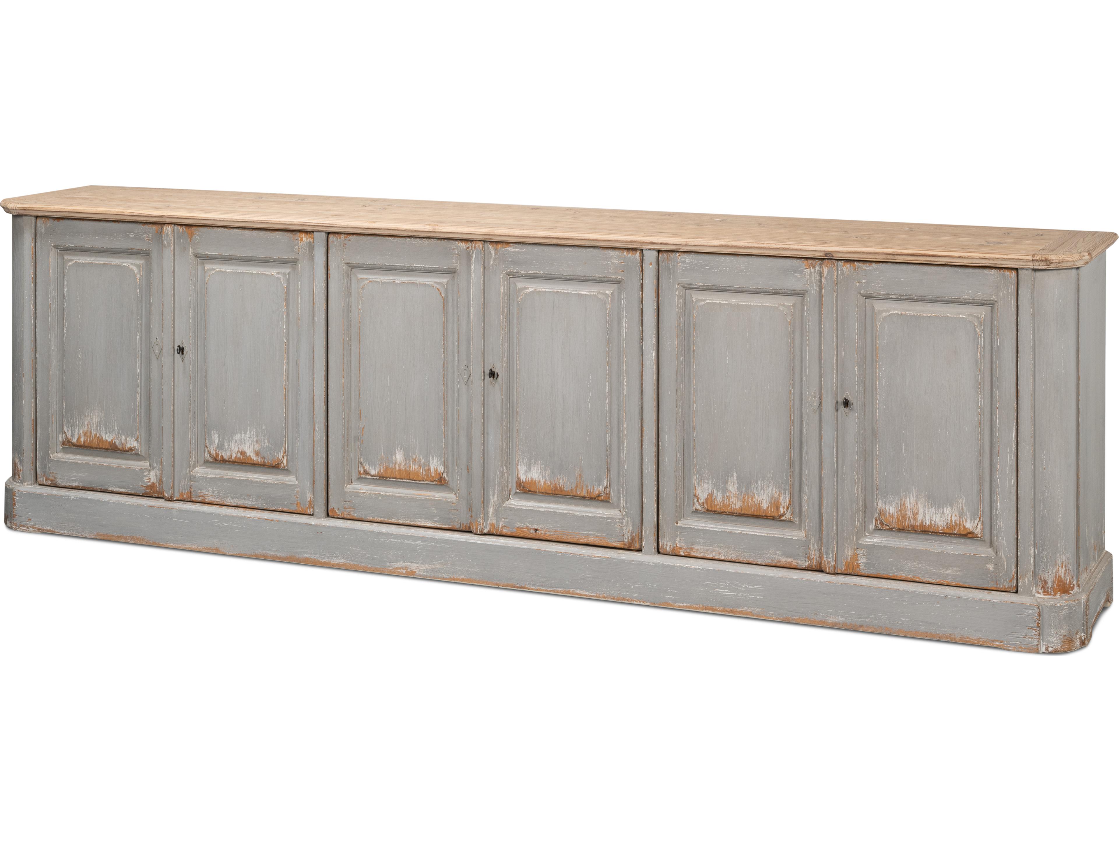 Sarreid Ltd Karlsson Antique Swedish Grey Sideboard