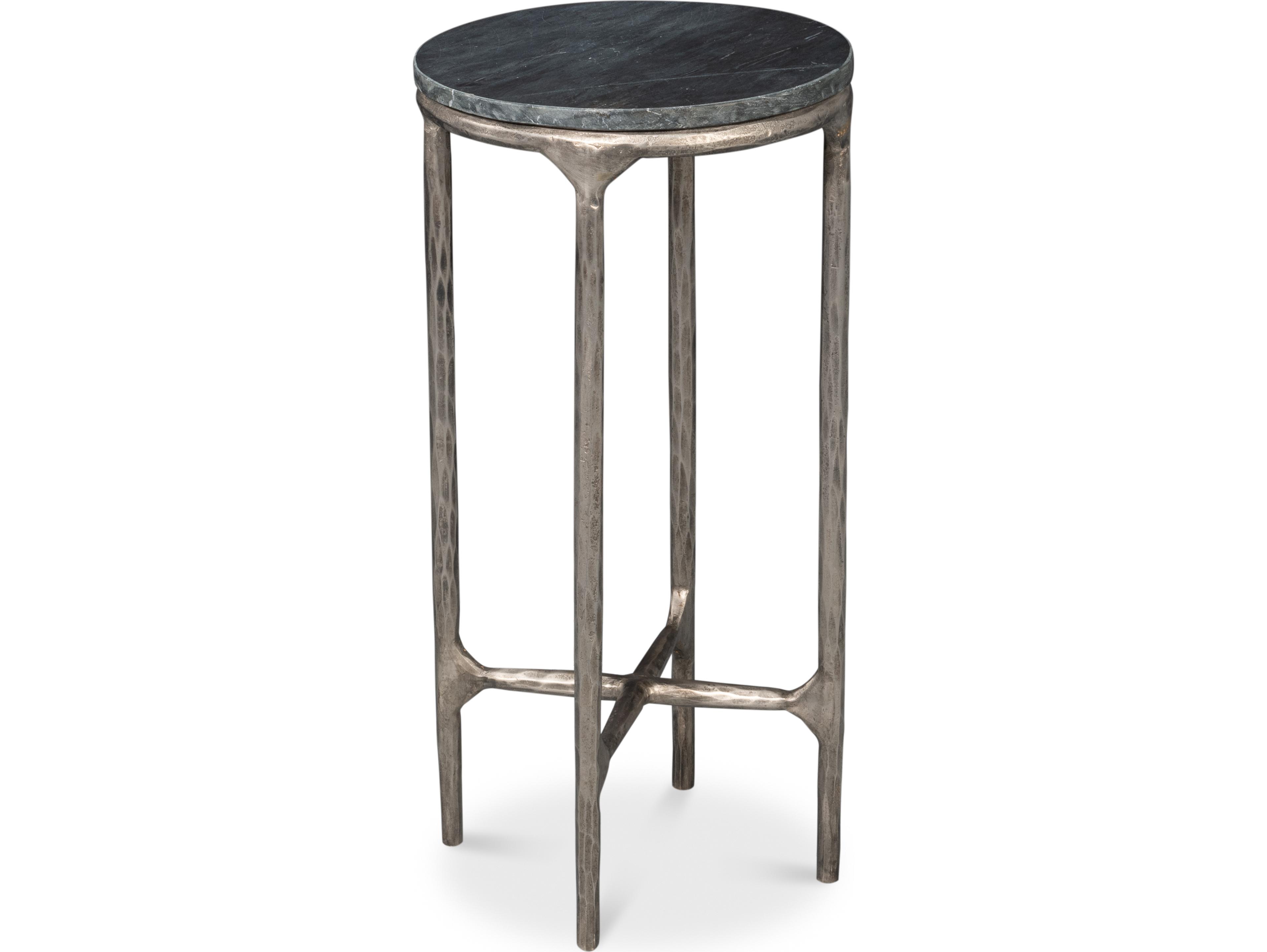 Sarreid Ltd Derrick Iron End Table With Marble Top