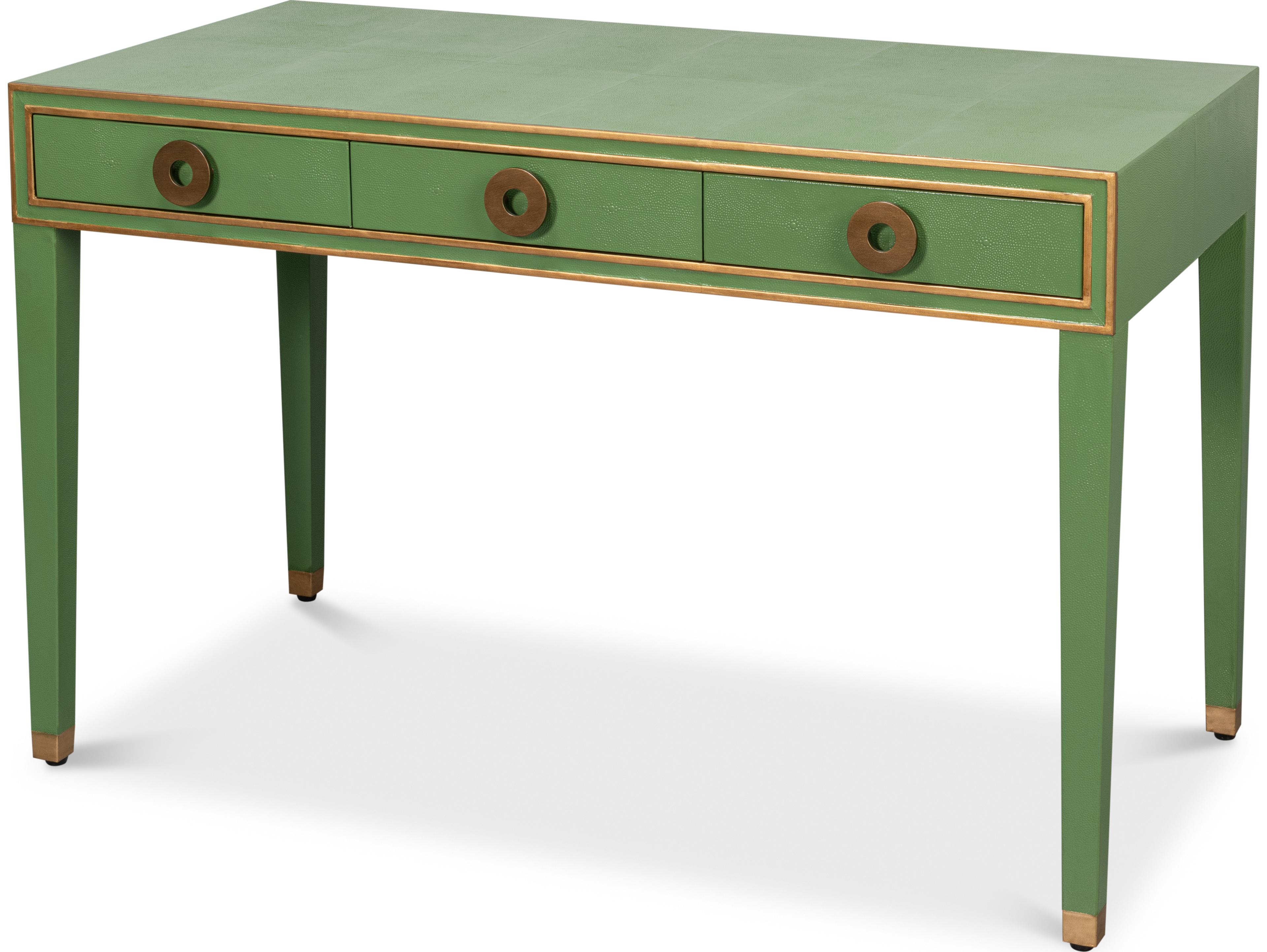 Sarreid Ltd Gabriella Shagreen Desk Table Watercress
