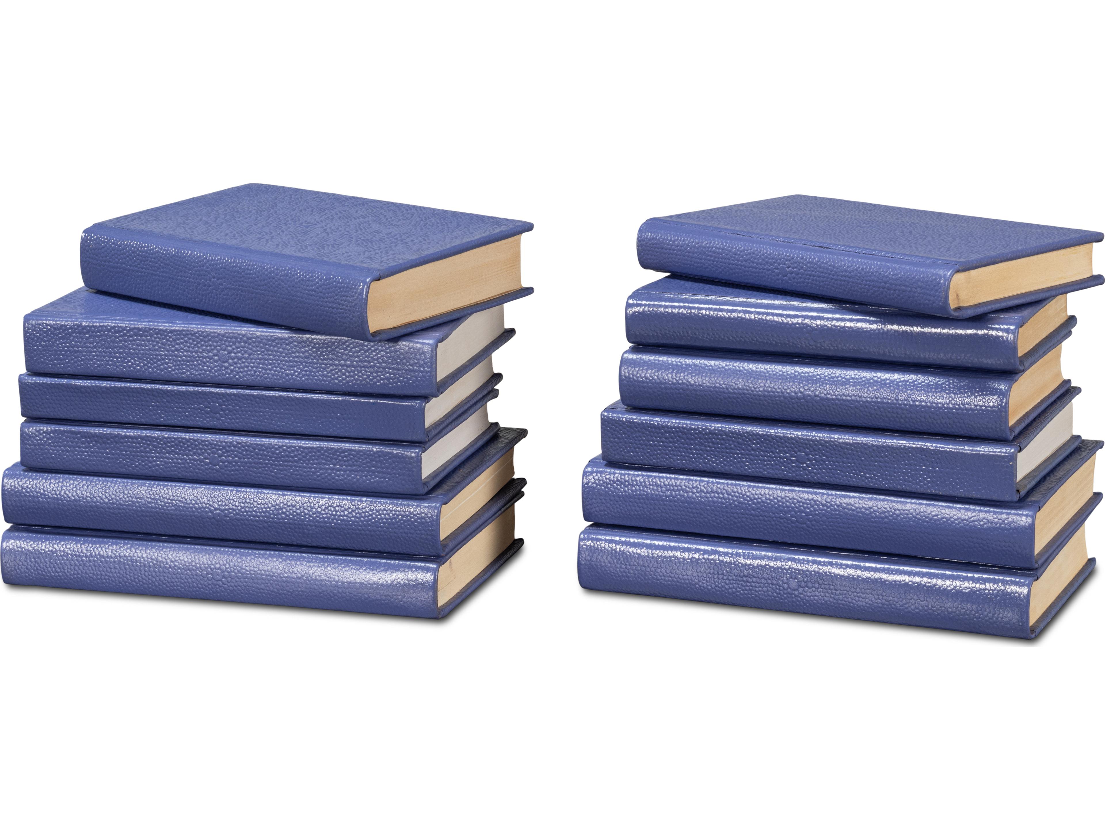 Sarreid Ltd Shagreen Books Set of 12 Marlin