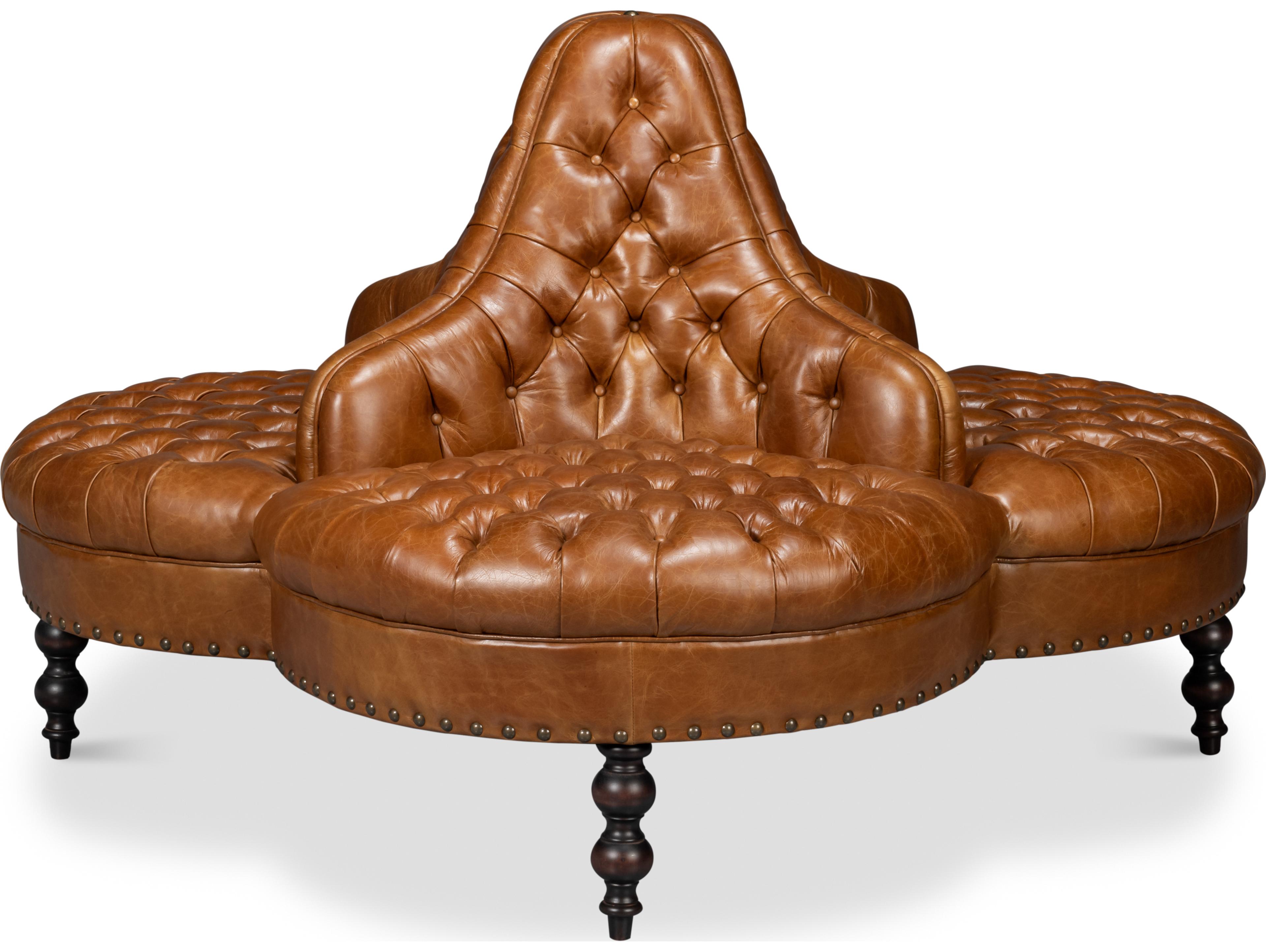 Sarreid Ltd Lobby Sofa Cuba Brown