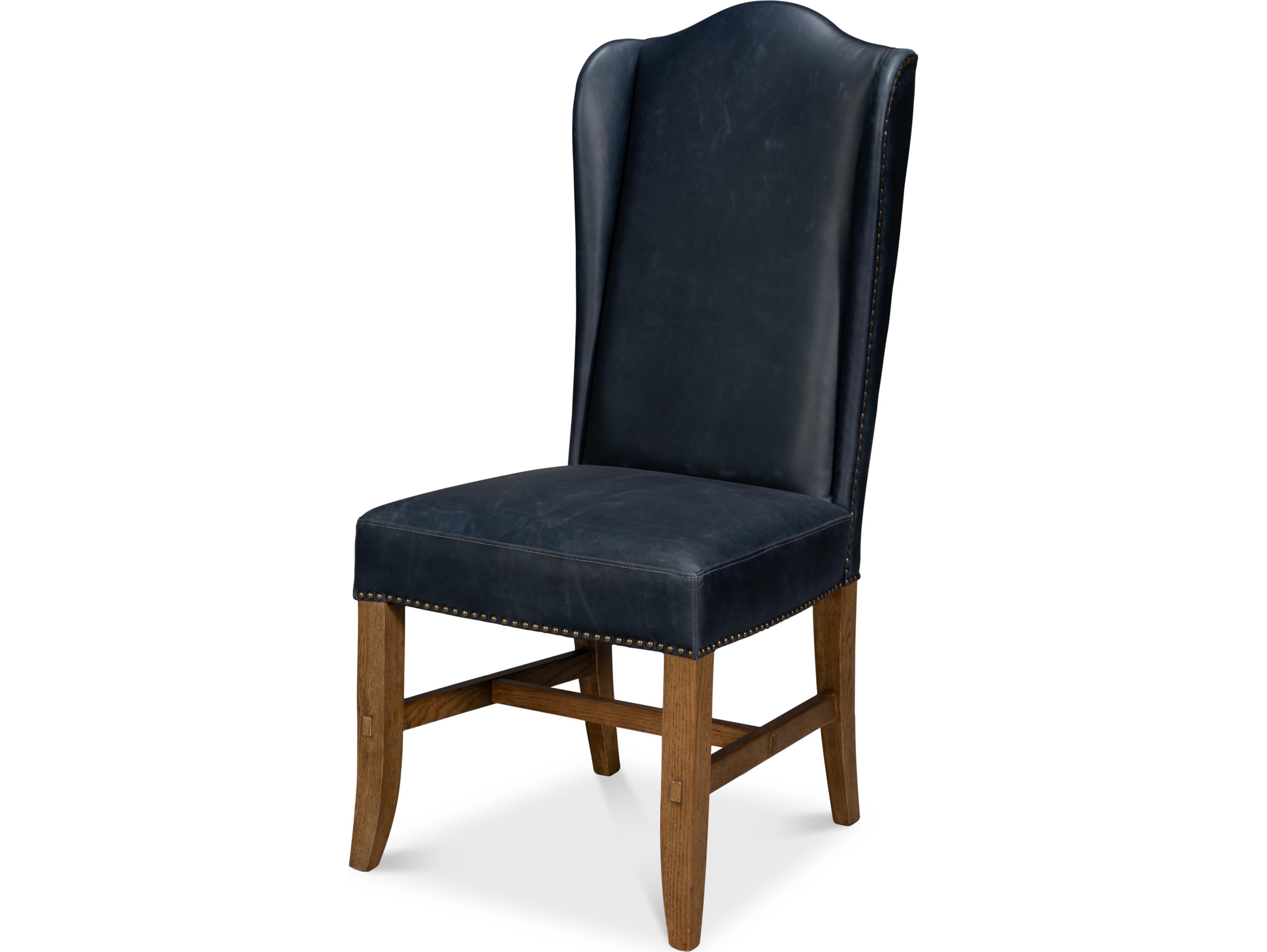 Sarreid Ltd Mercado High Back Dining Chair Blue