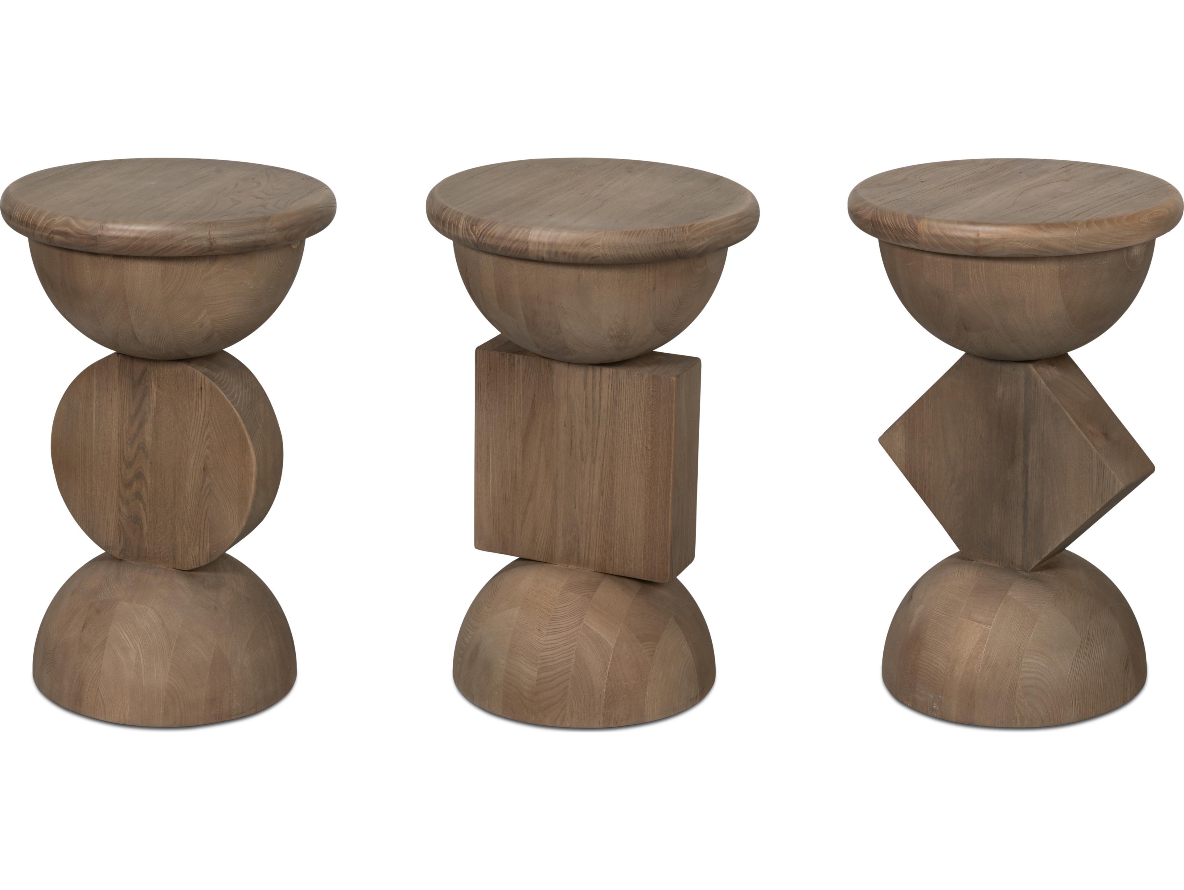 Sarreid Ltd Romeo Side Tables Set of 3 Natural
