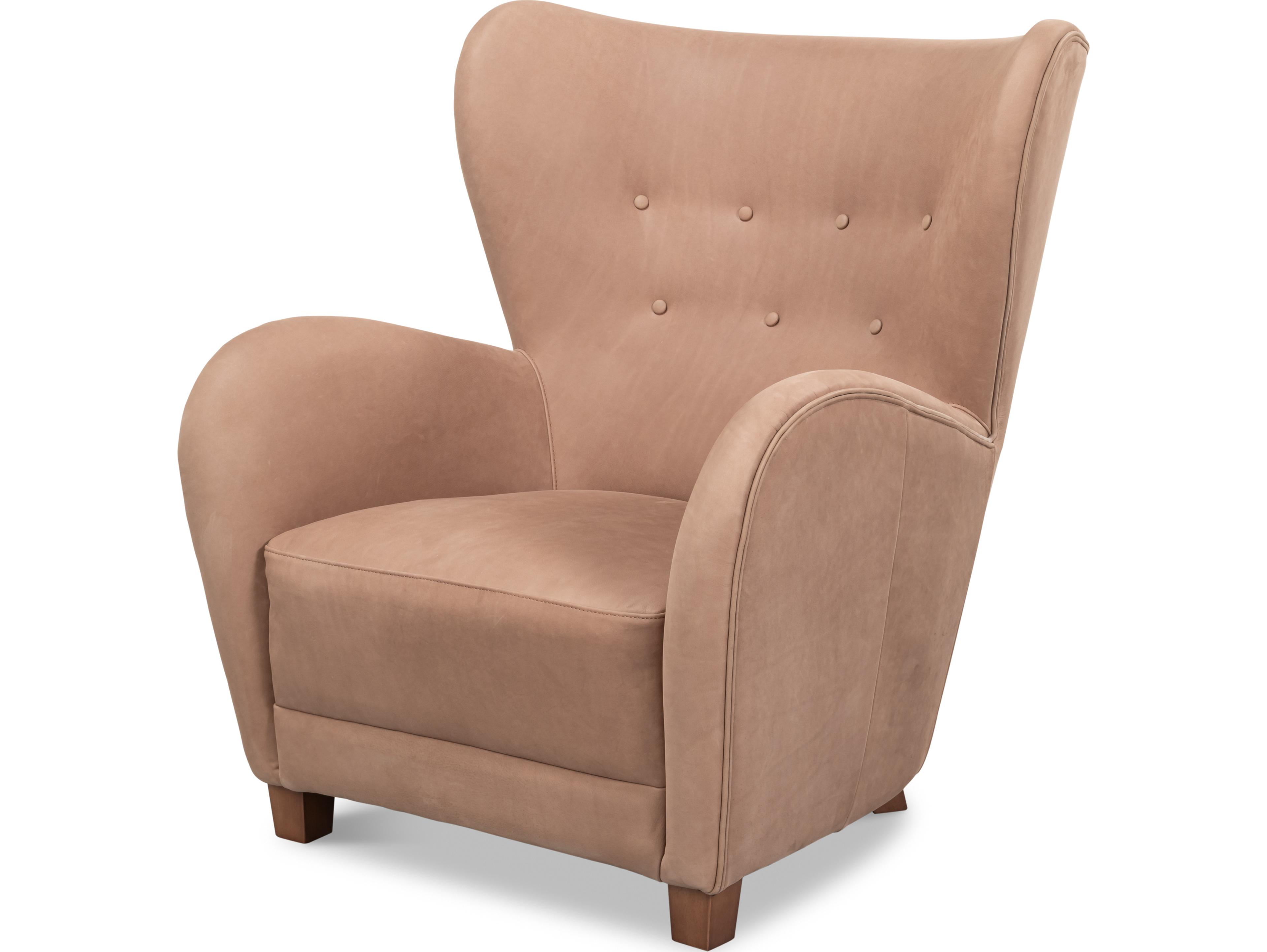 Sarreid Ltd Lombard Wing Chair Greece Grey Leather