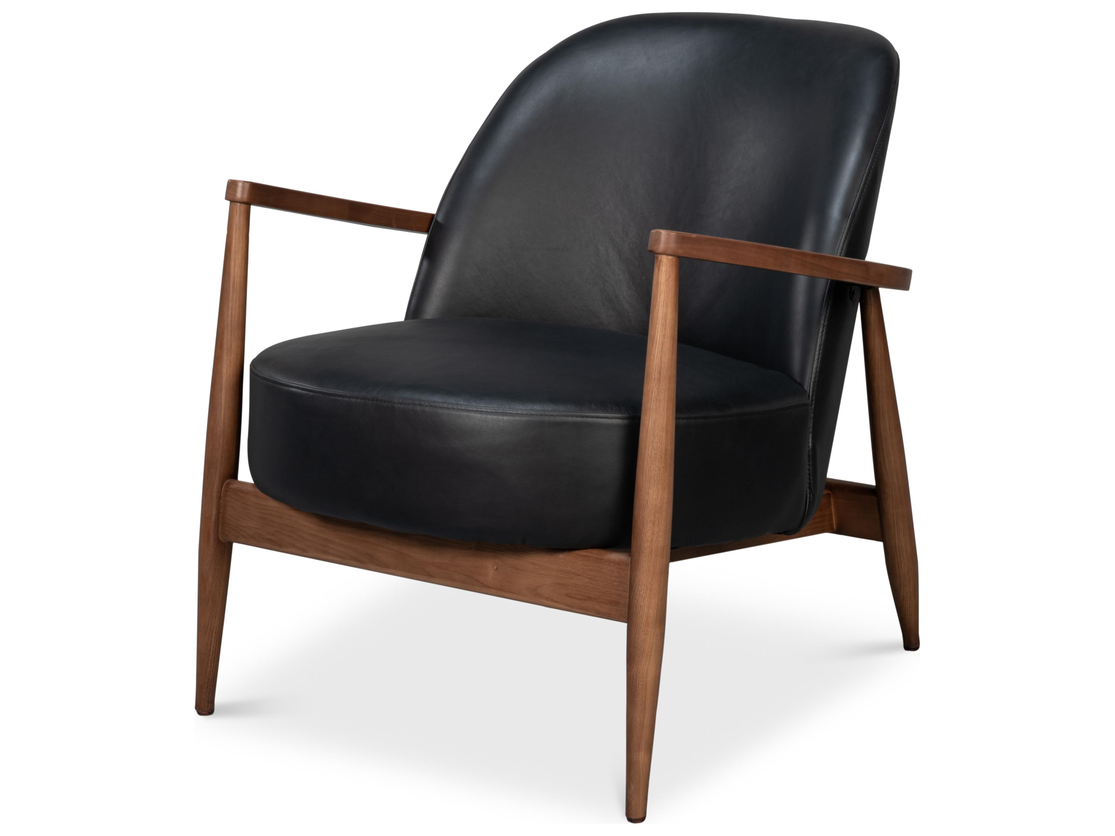 Sarreid Ltd Pindar Blue Leather Accent Chair