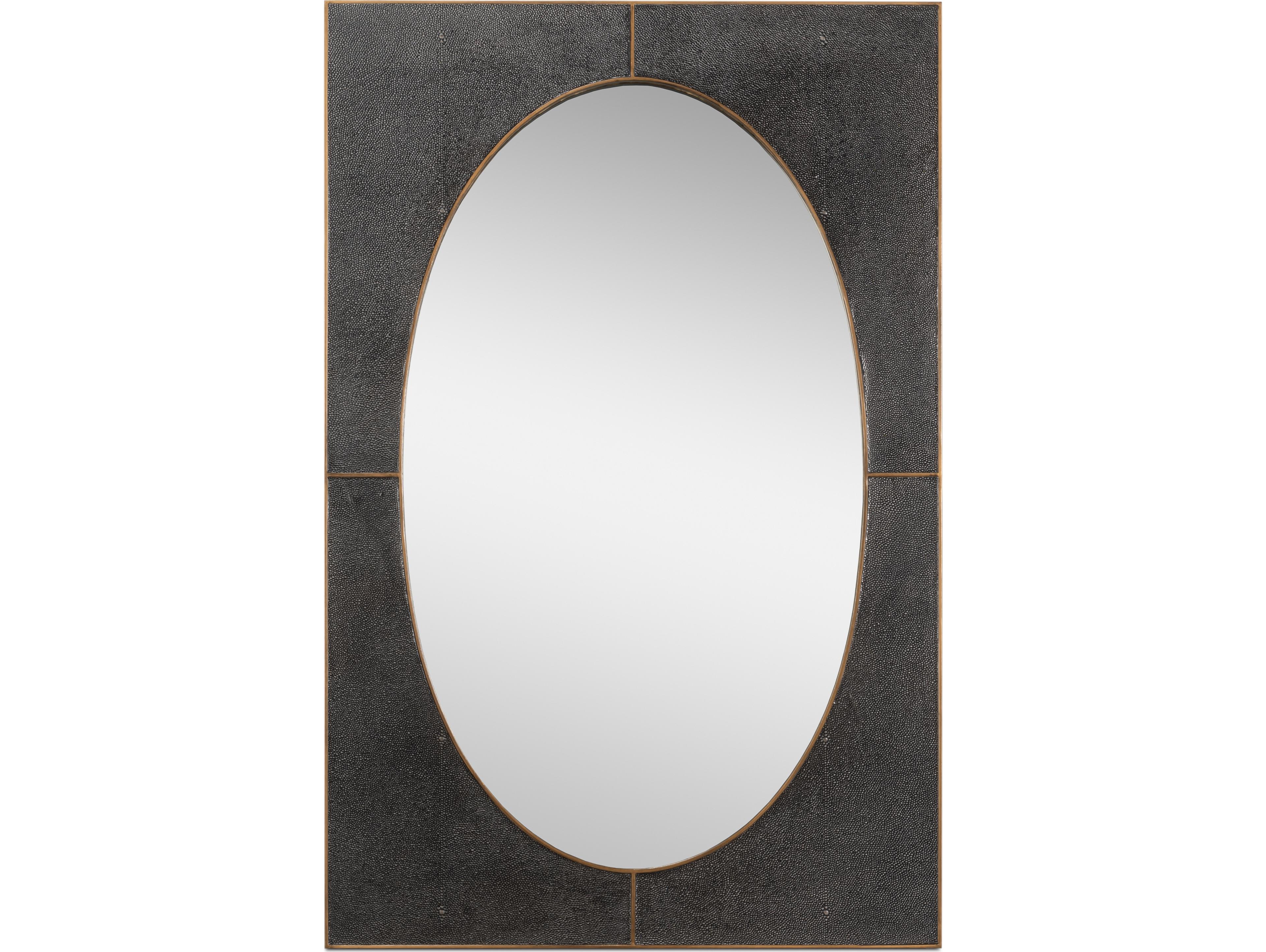 Sarreid Ltd Francis Mirror Shagreen Antique Grey