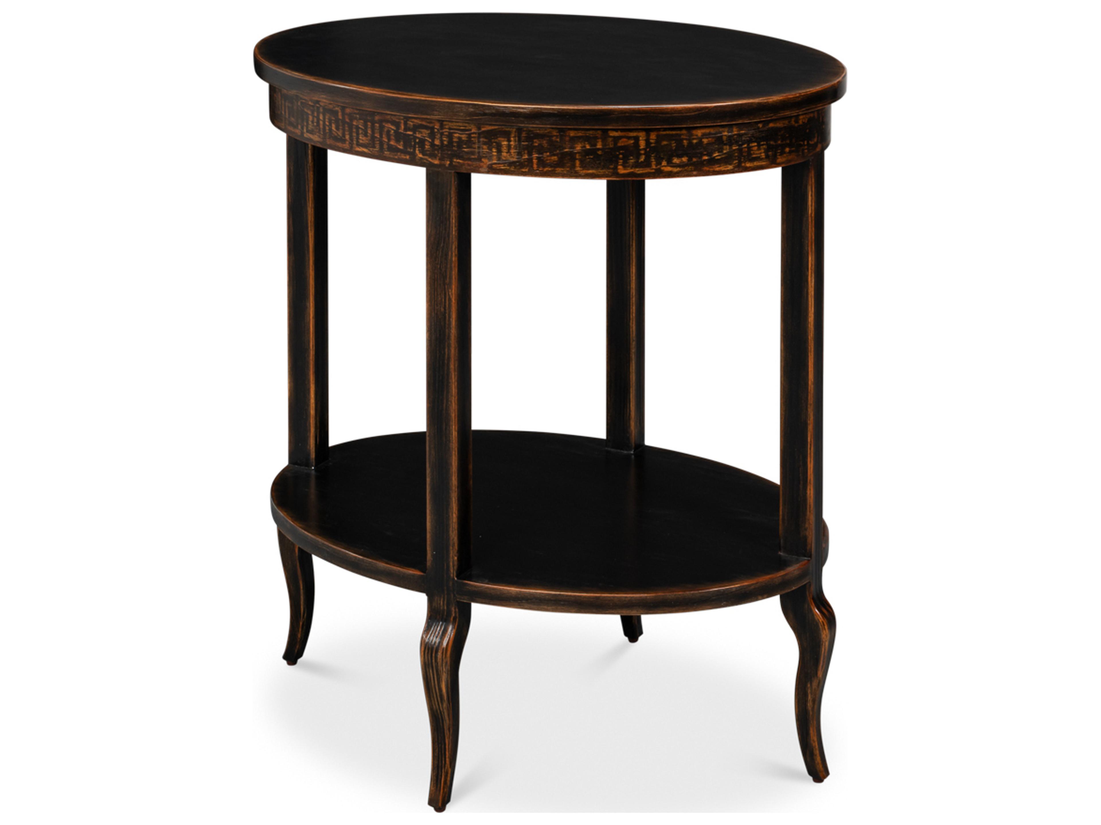 Sarreid Ltd Golden Oval Wood End Table