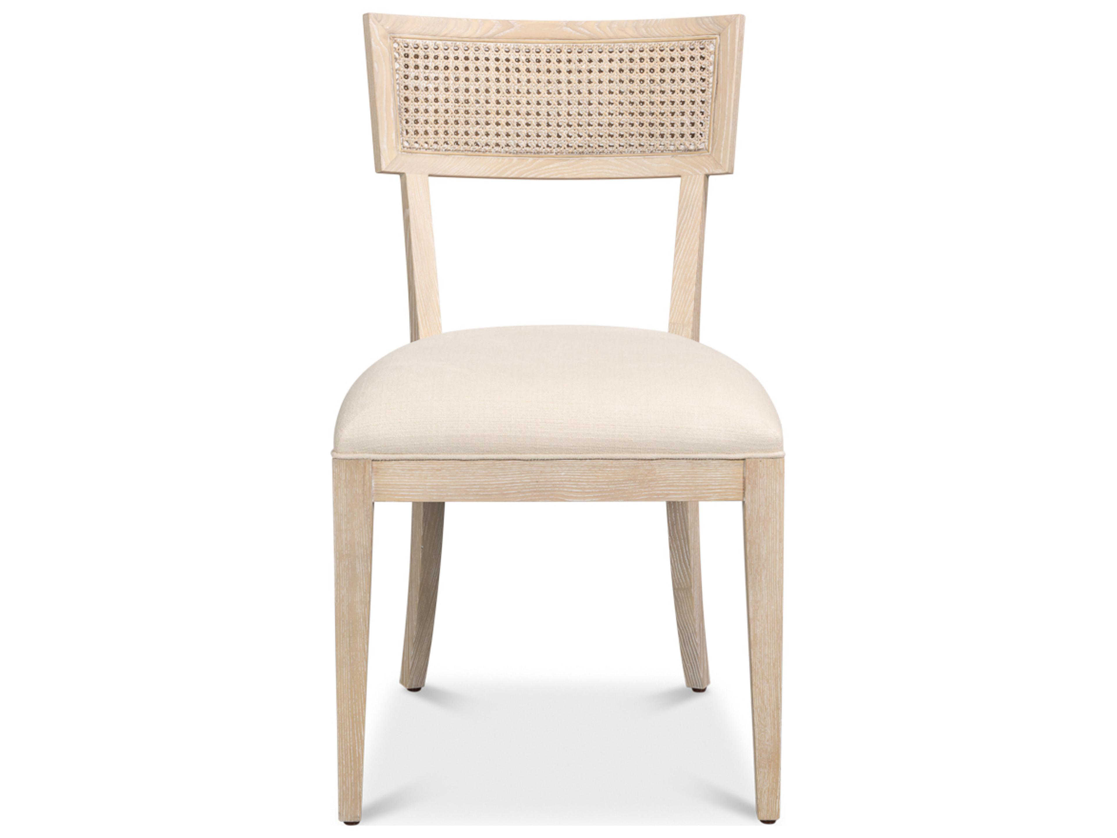 Sarreid Ltd Ridge Ash Wood Oak Upholstered Armless Dining Chair
