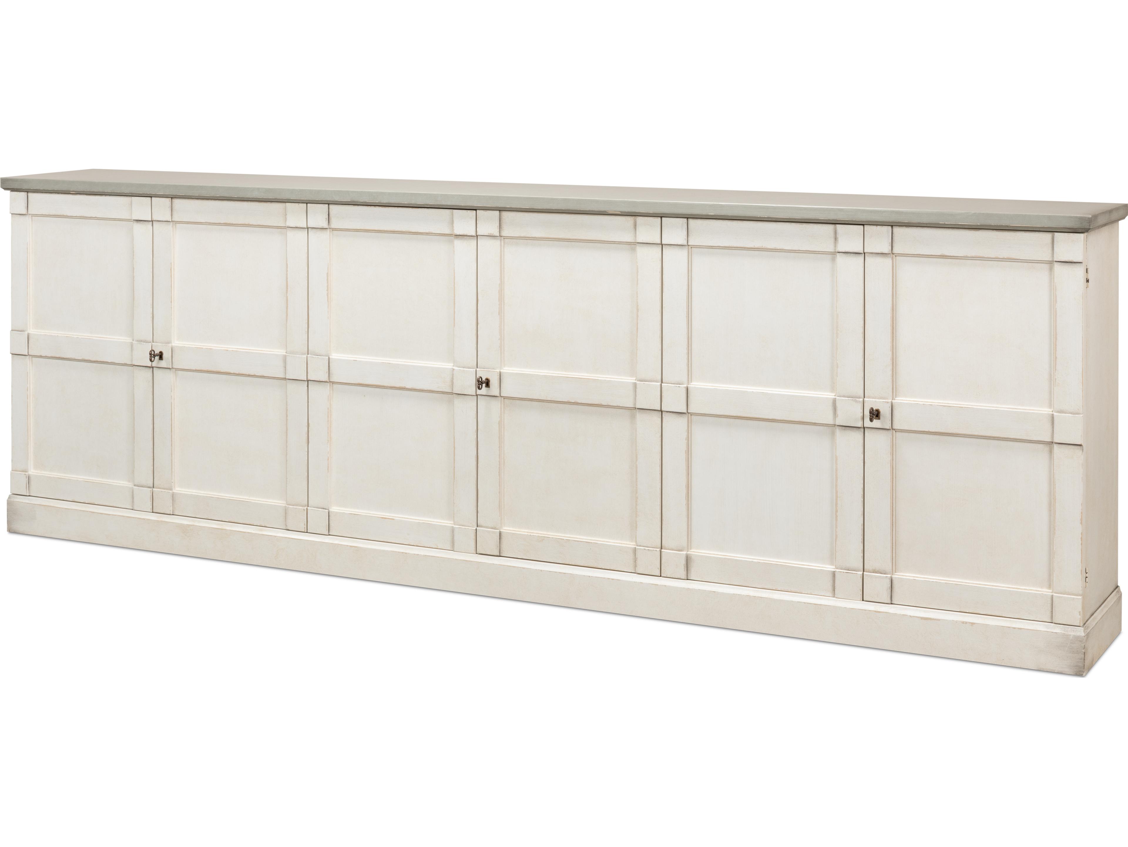 Sarreid Ltd Luciana Wood Drs Buffet 112" White Grey