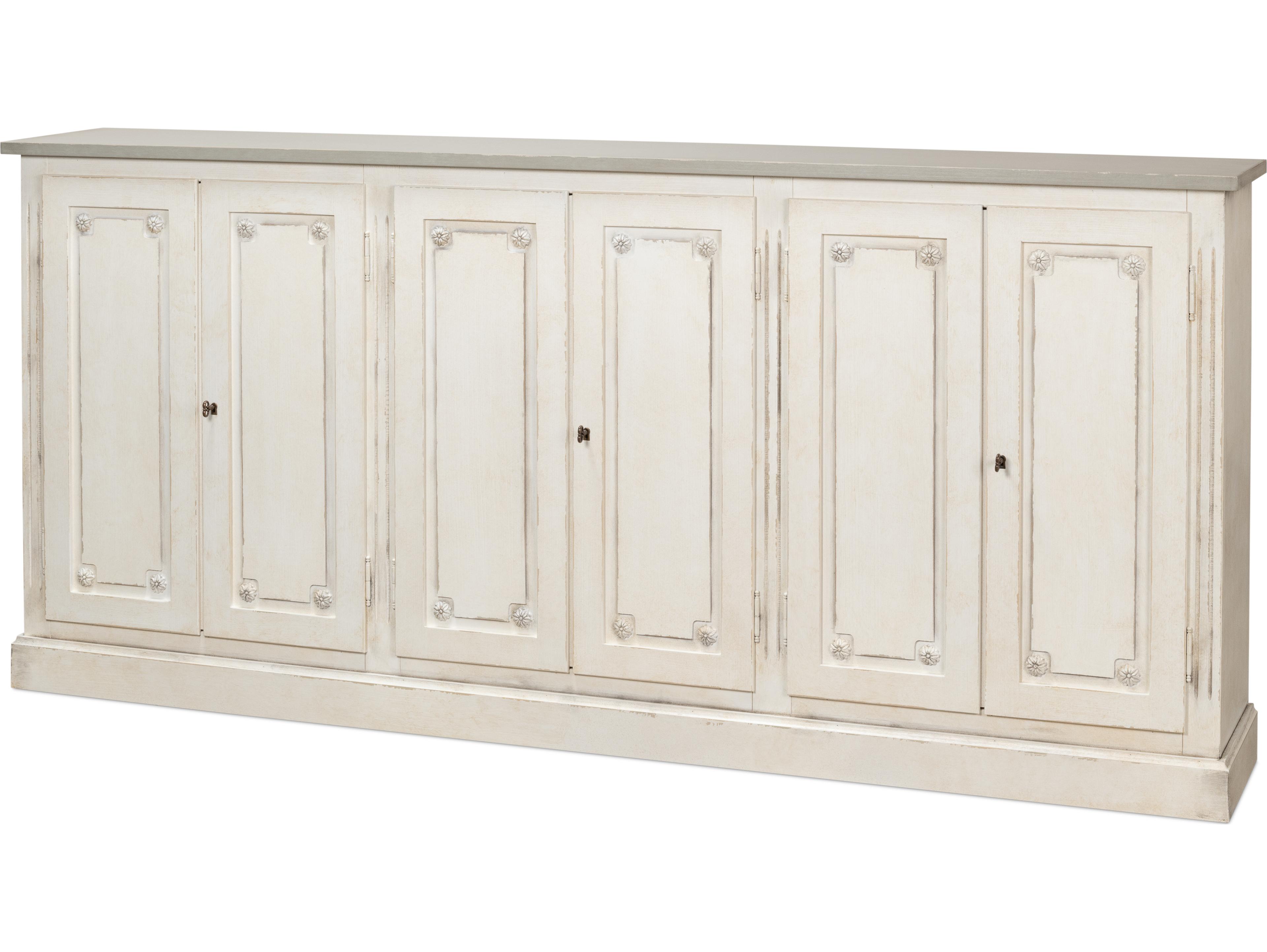Sarreid Ltd Bellagio Sideboard 96" White Grey
