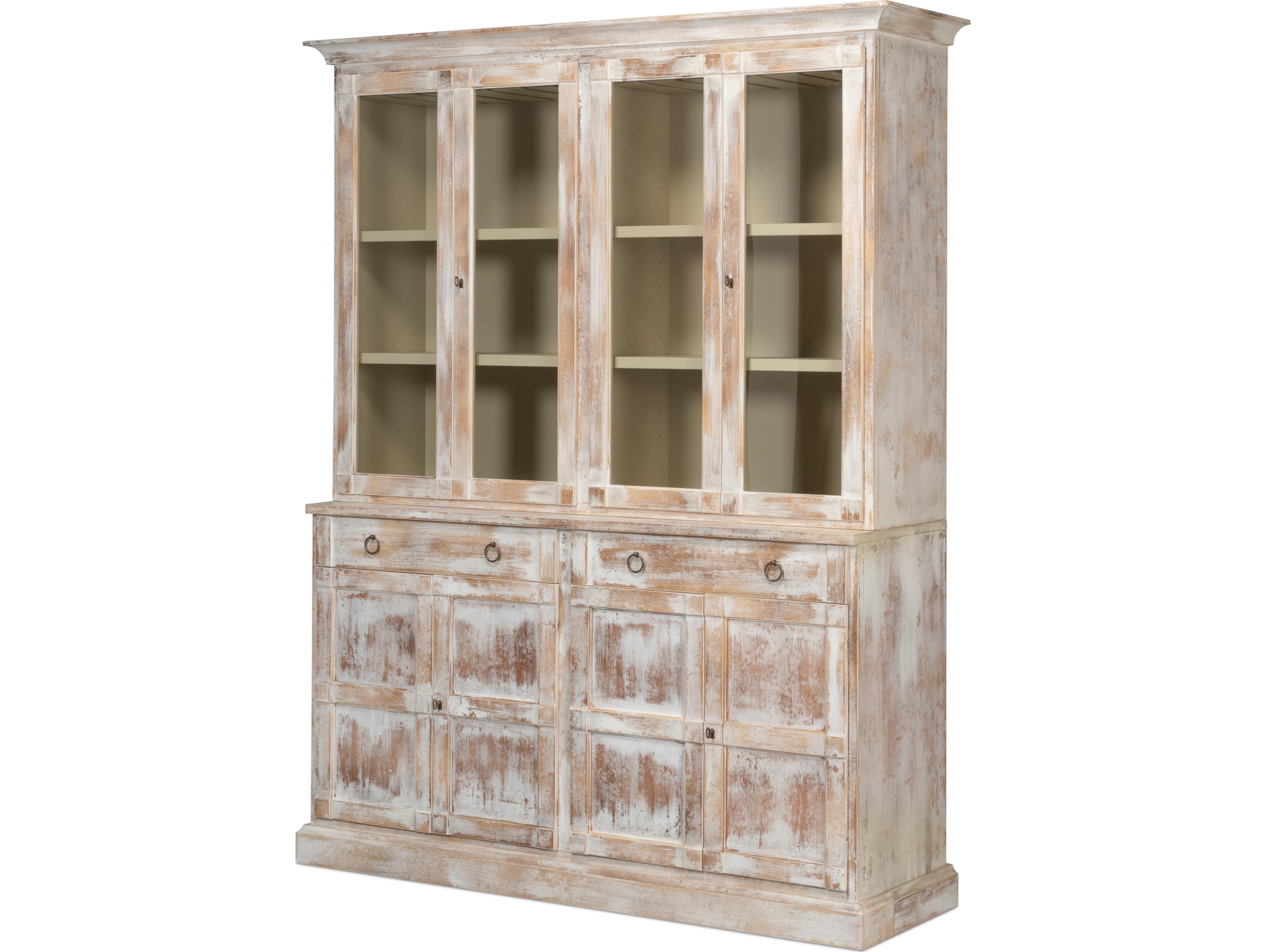 Sarreid Ltd Center ia Unit & Hutch Disrupted White