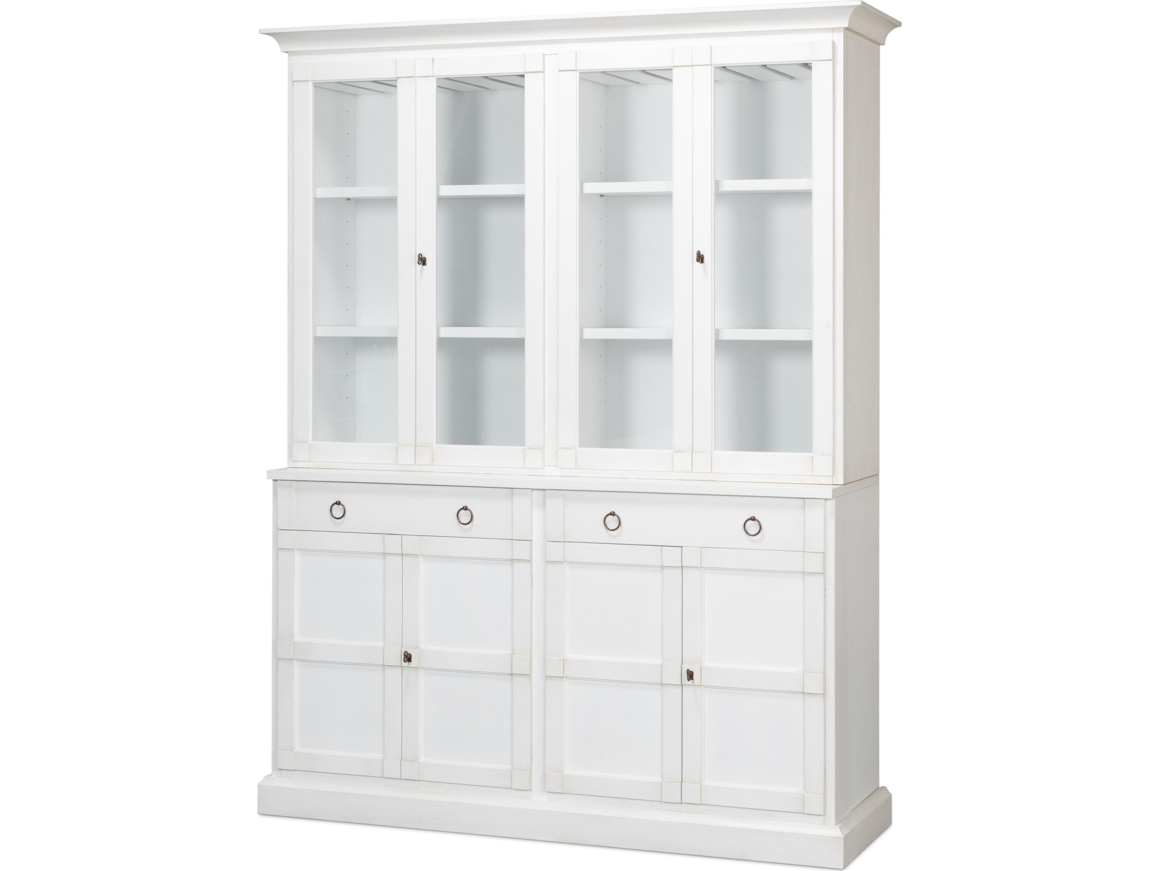 Sarreid Ltd Center ia Unit & Hutch Cortina White