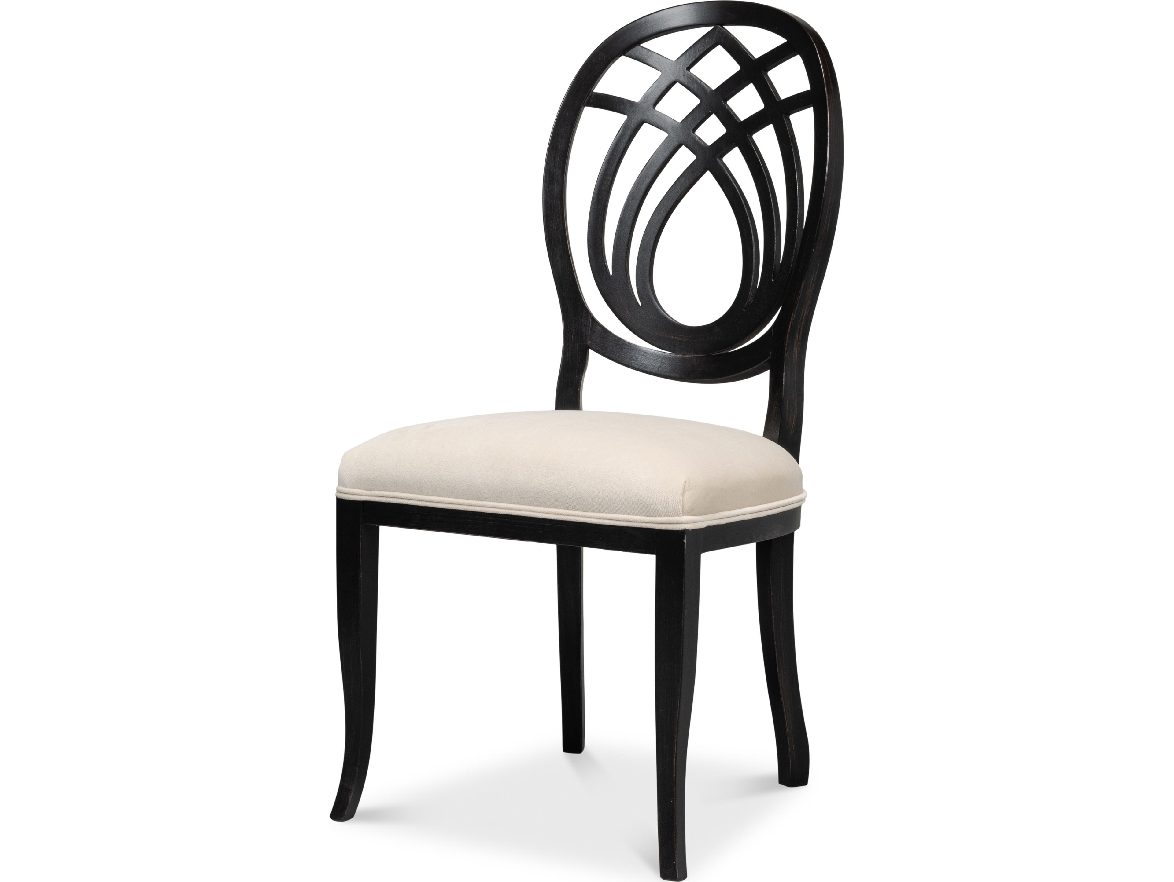 Sarreid Ltd Goccia Side Chair Nero Banks Organza