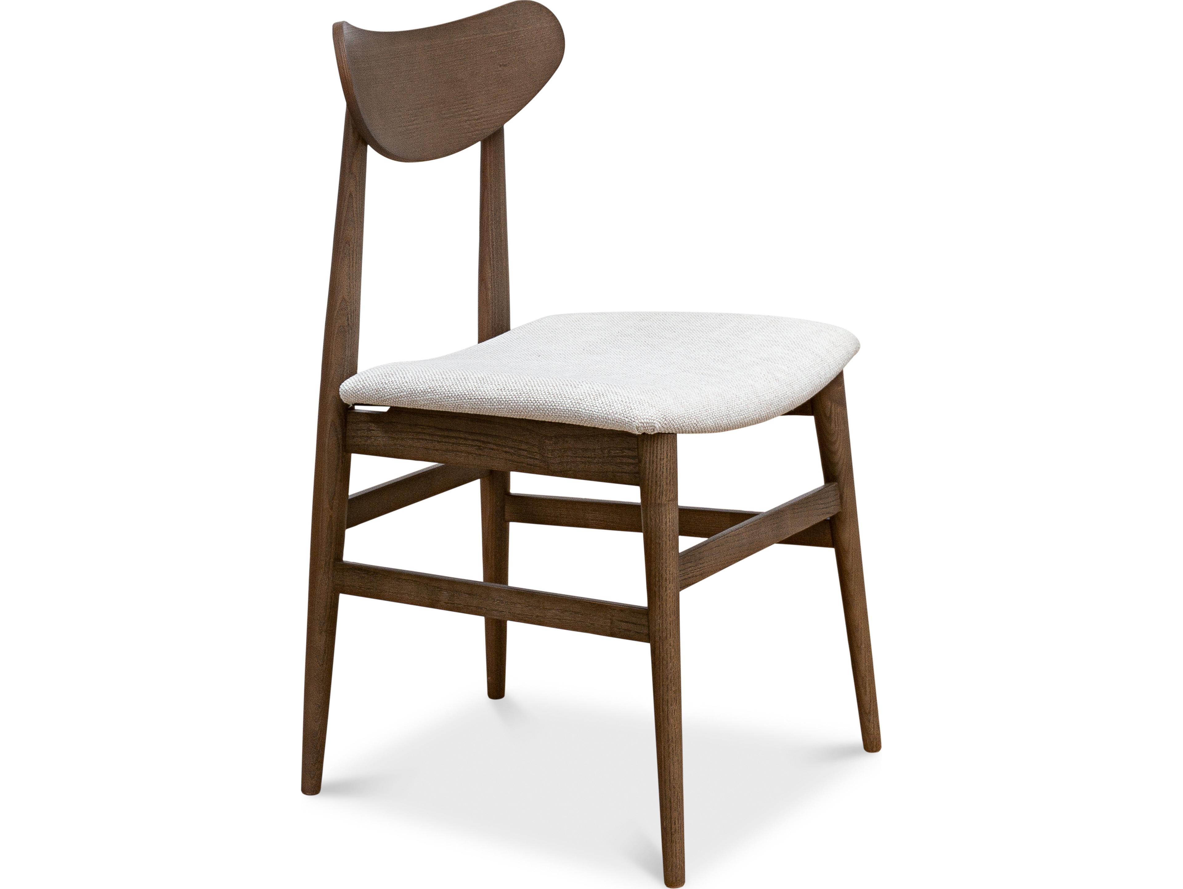 Sarreid Ltd Mid-Century Side Chair Driftwood Oatmeal