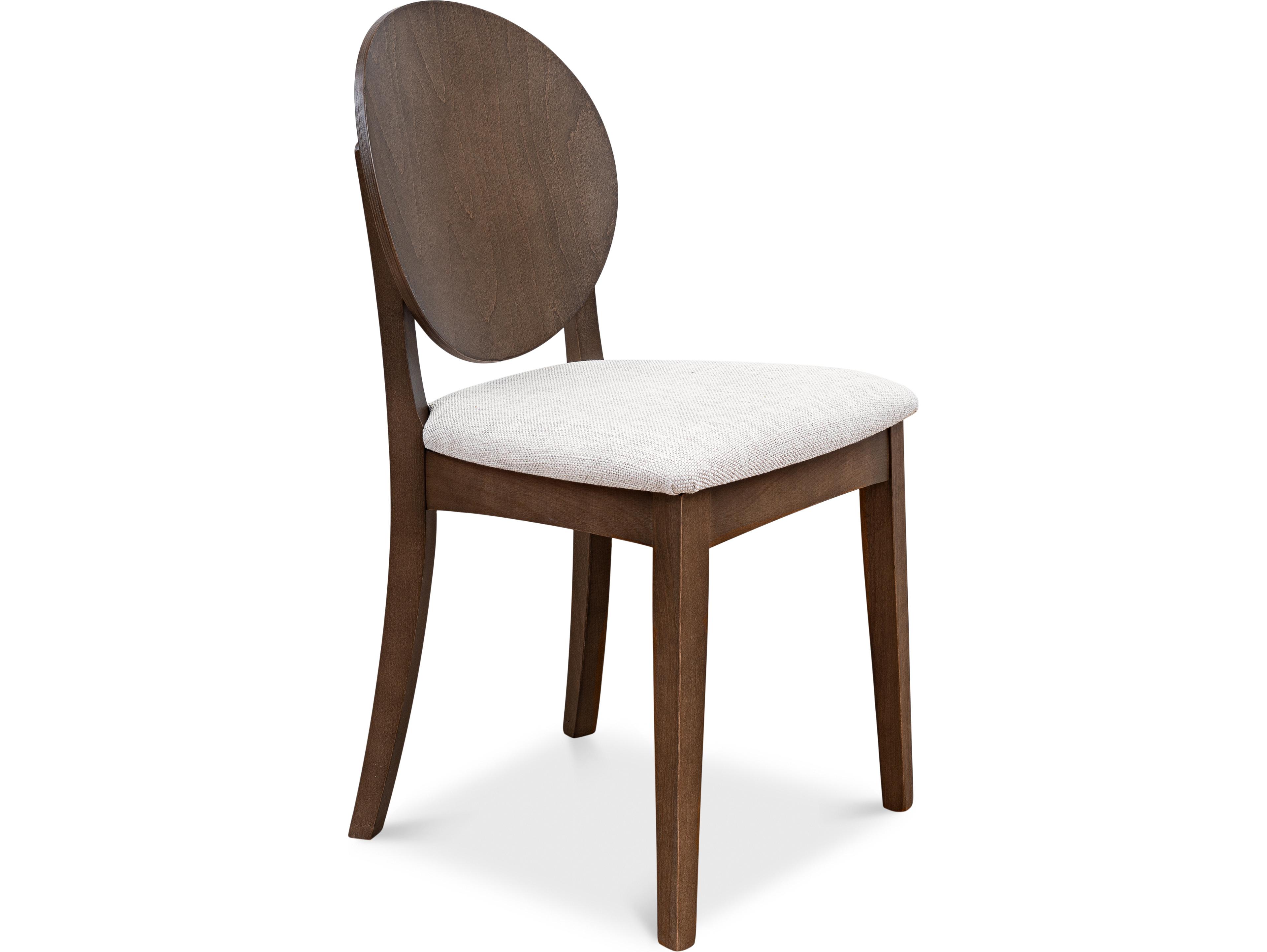 Sarreid Ltd Round Back Side Chair Driftwood Oatmeal