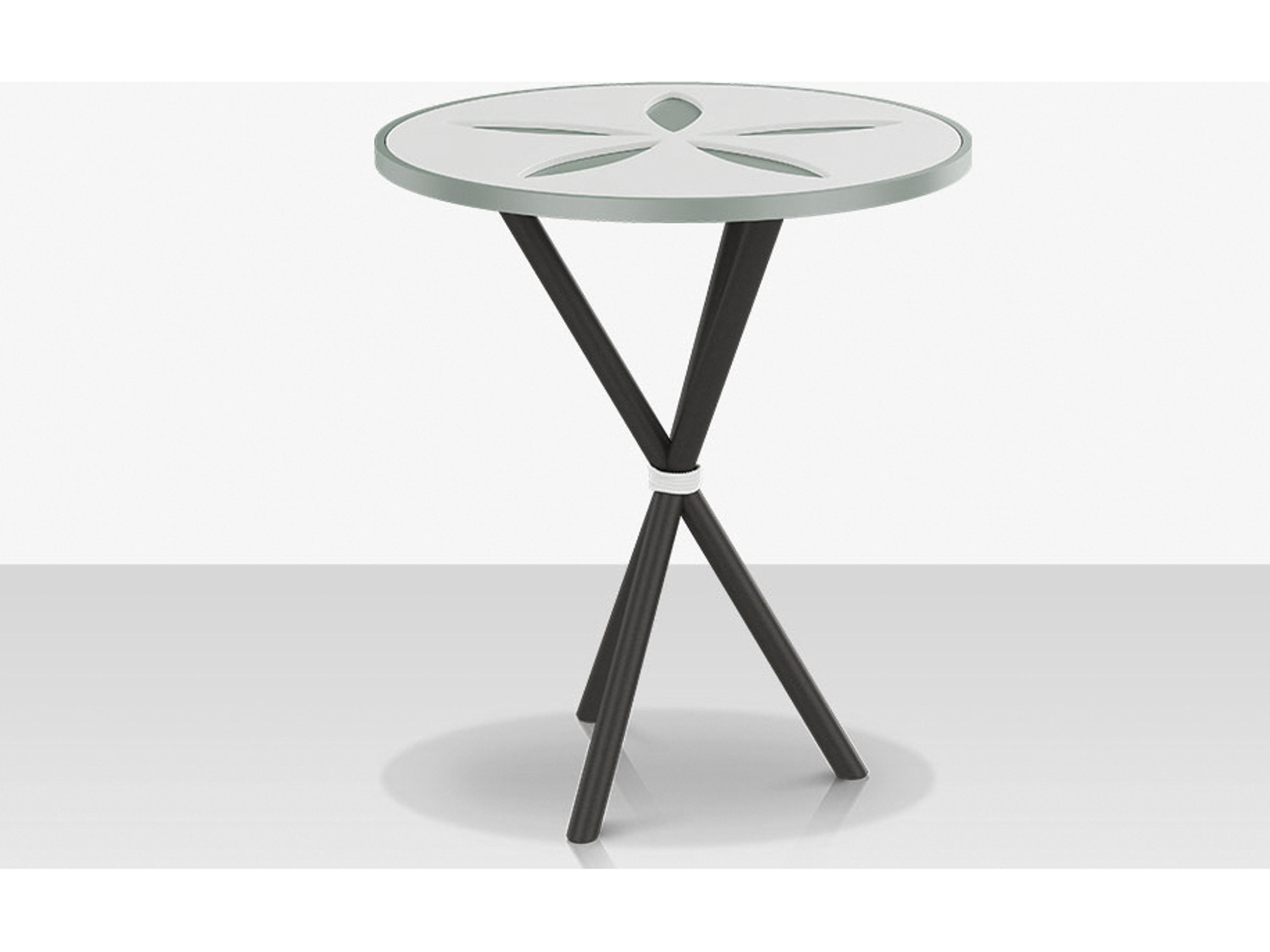 Decoscape Organic Aluminum Sand Dollar Round Side Table