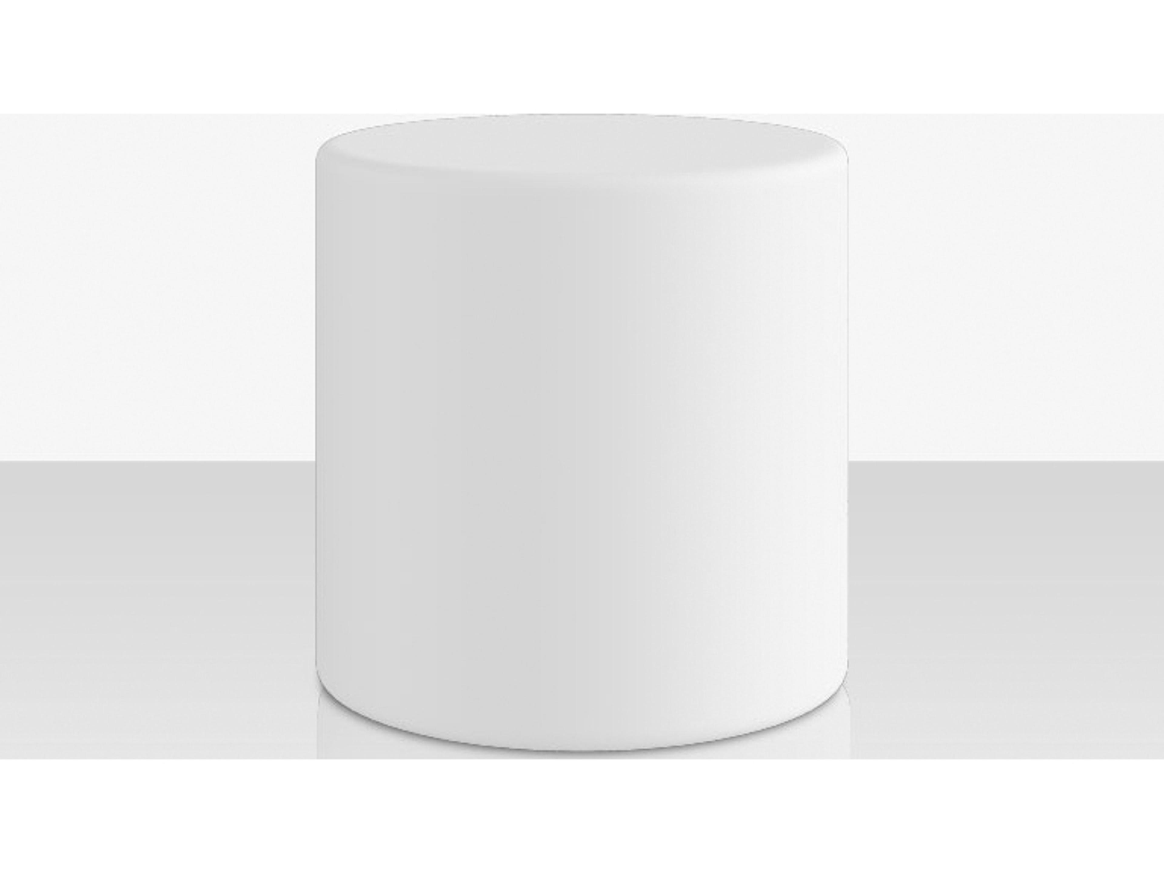 Decoscape Shelf Resin White Round End Table