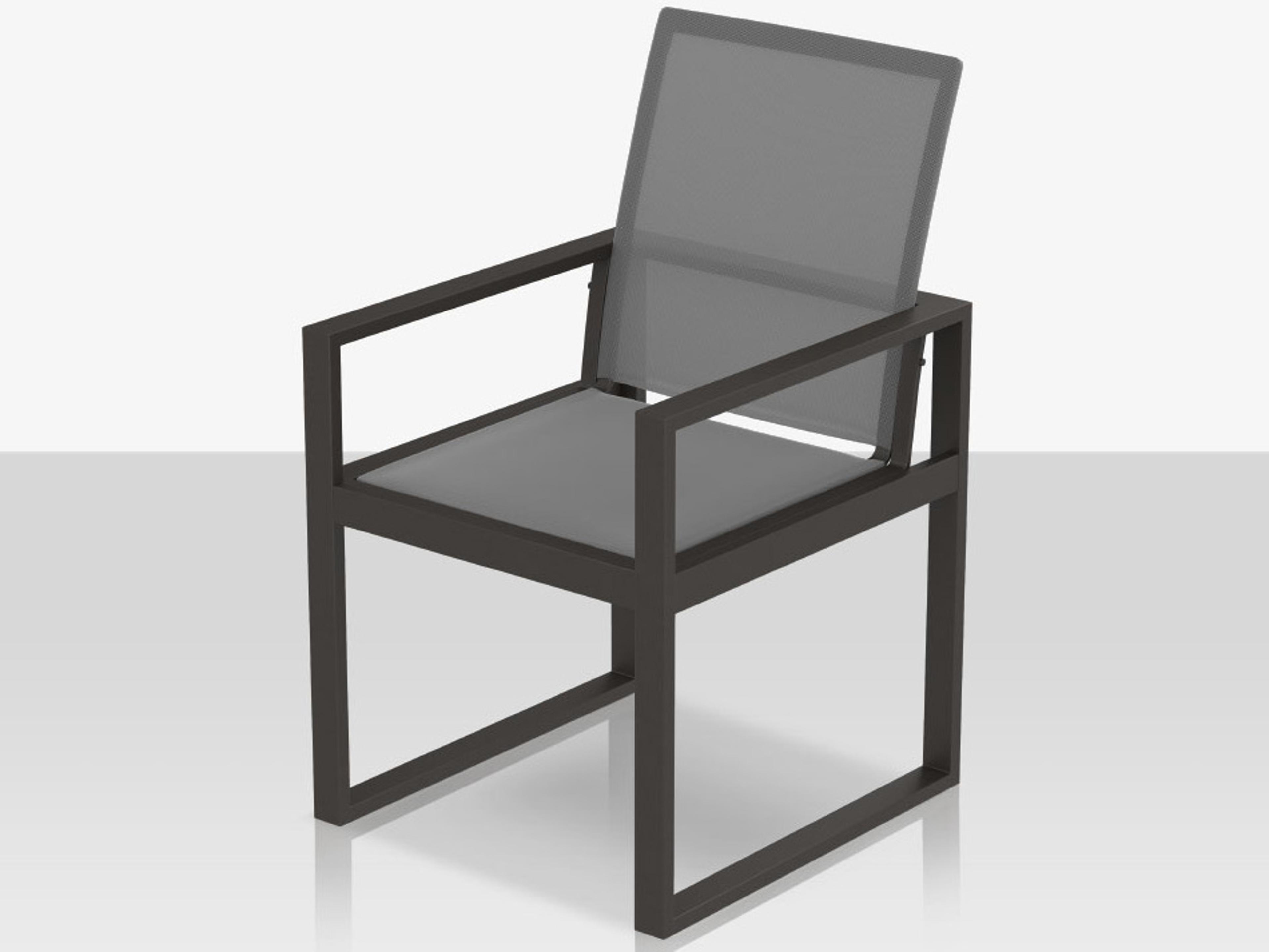 Decoscape Iconic Aluminum Sling Highback Dining Arm Chair