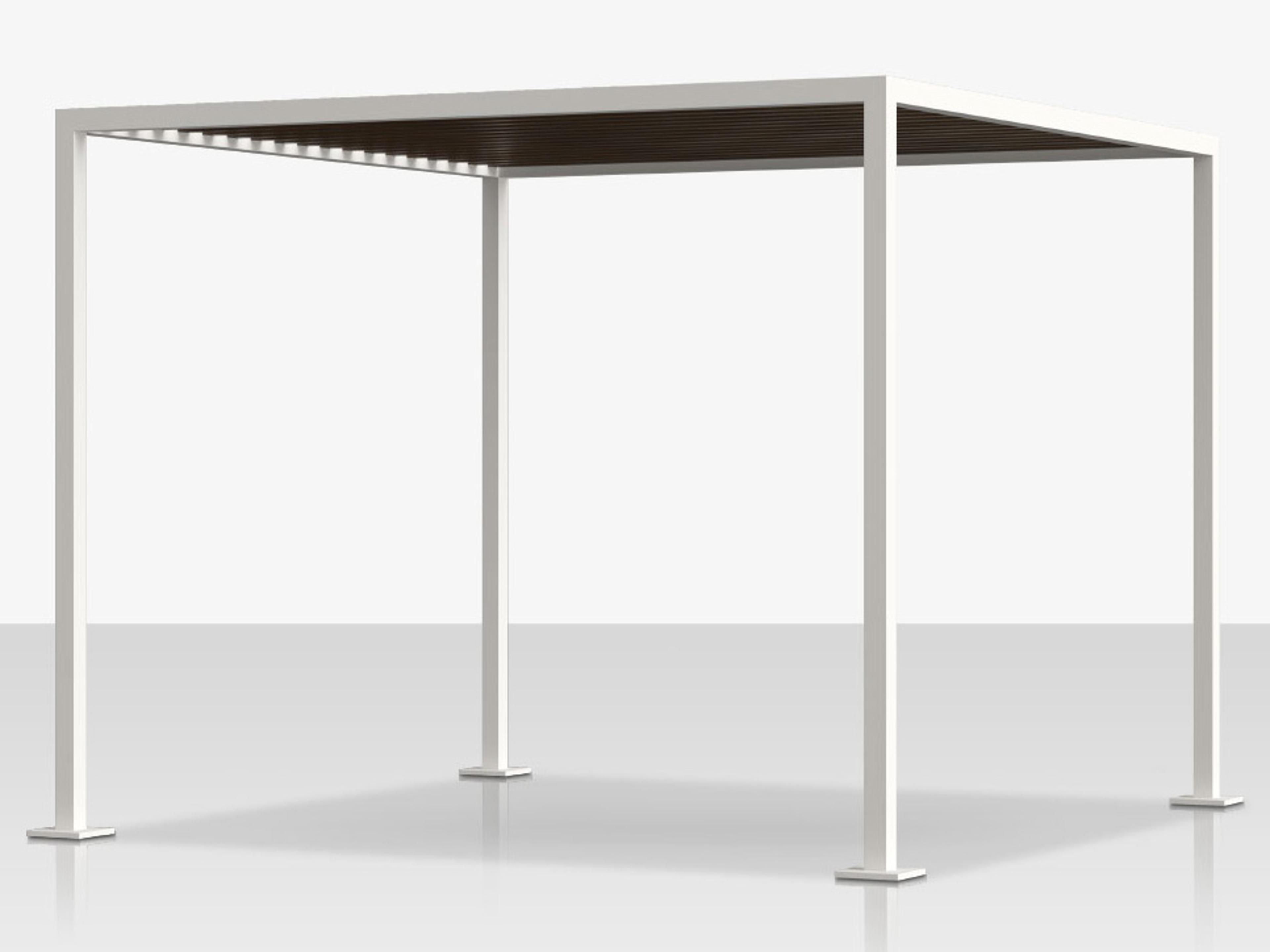 Decoscape Breeze Cabana 10' Aluminum Wood Grain Slats Top