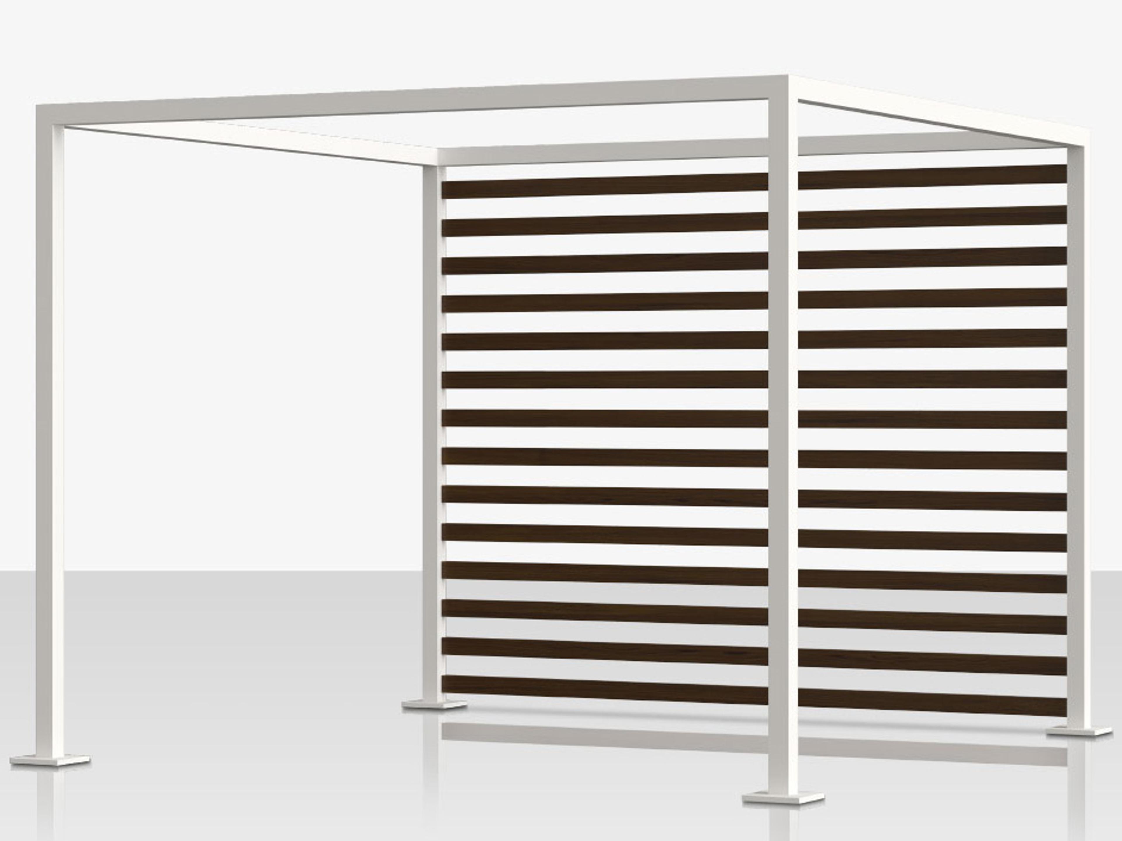 Decoscape Breeze Cabana 8' Aluminum Wood Grain Slats - Back