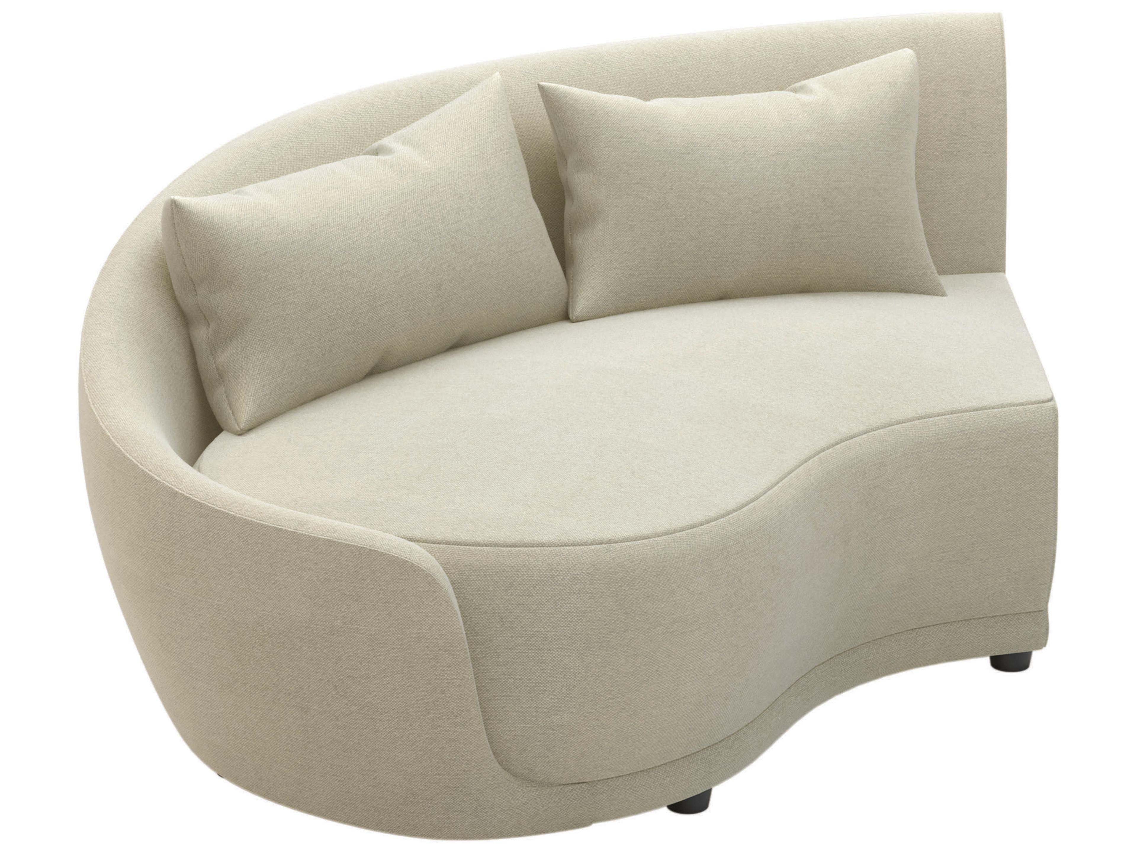 Seasonal Living Fizz Sunbelievable™ Cove Pearl Grand Royal Left Arm Outdoor Patio Loveseat