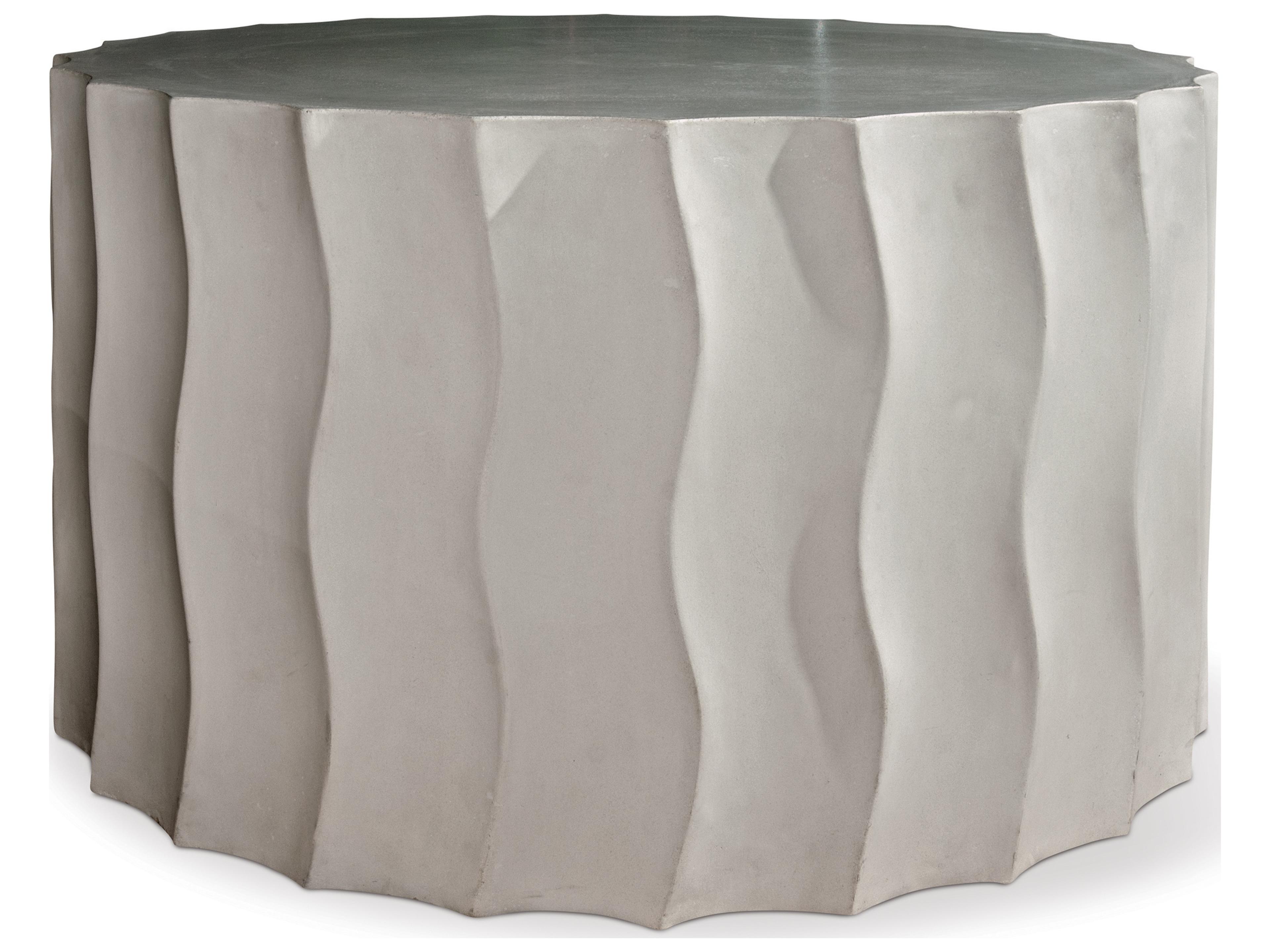 Seasonal Living Perpetual Slate Gray Wave Round Accent Table