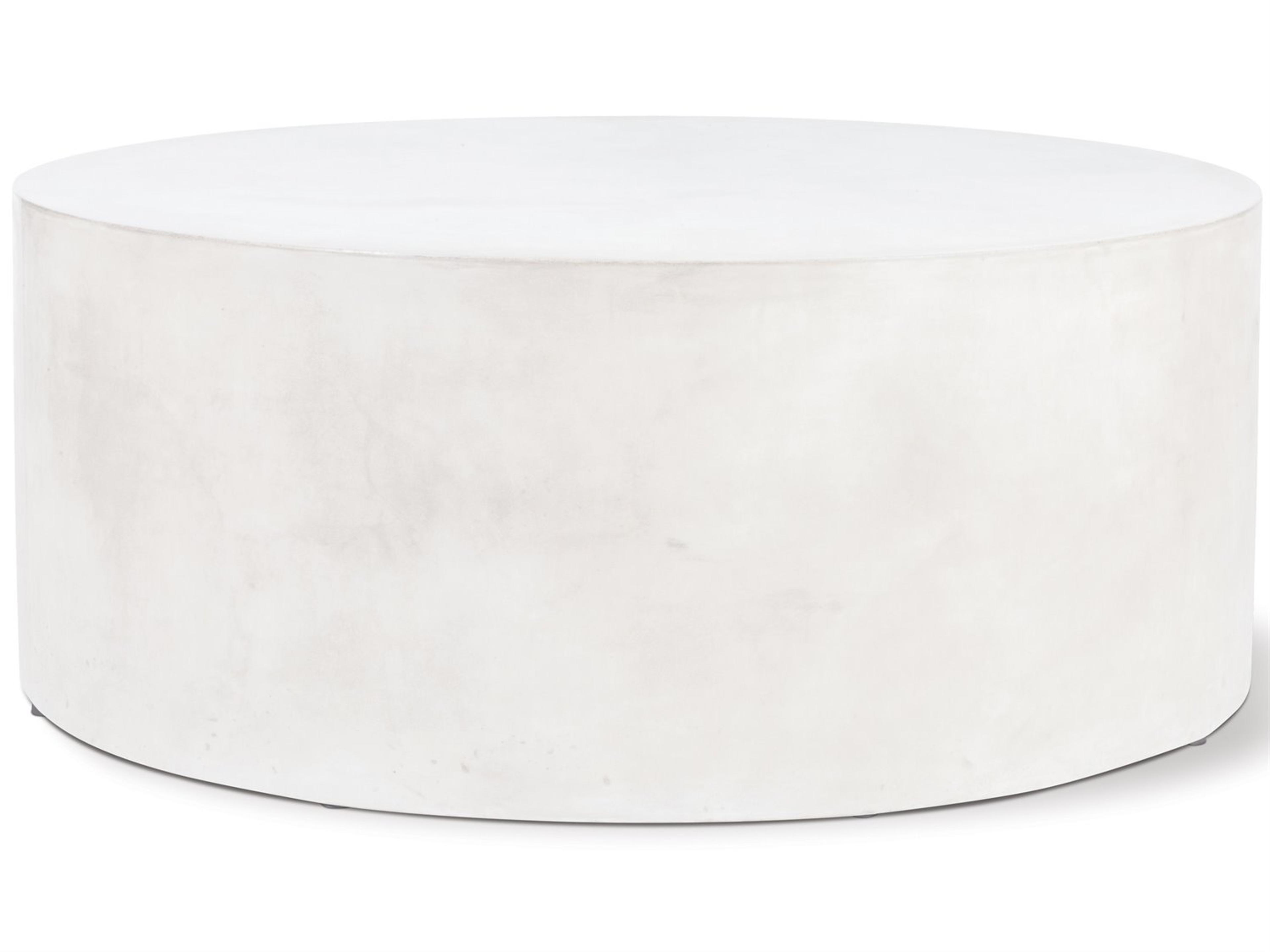 Seasonal Living Perpetual Ivory White Grand Louie Round Outdoor Patio Coffee Table