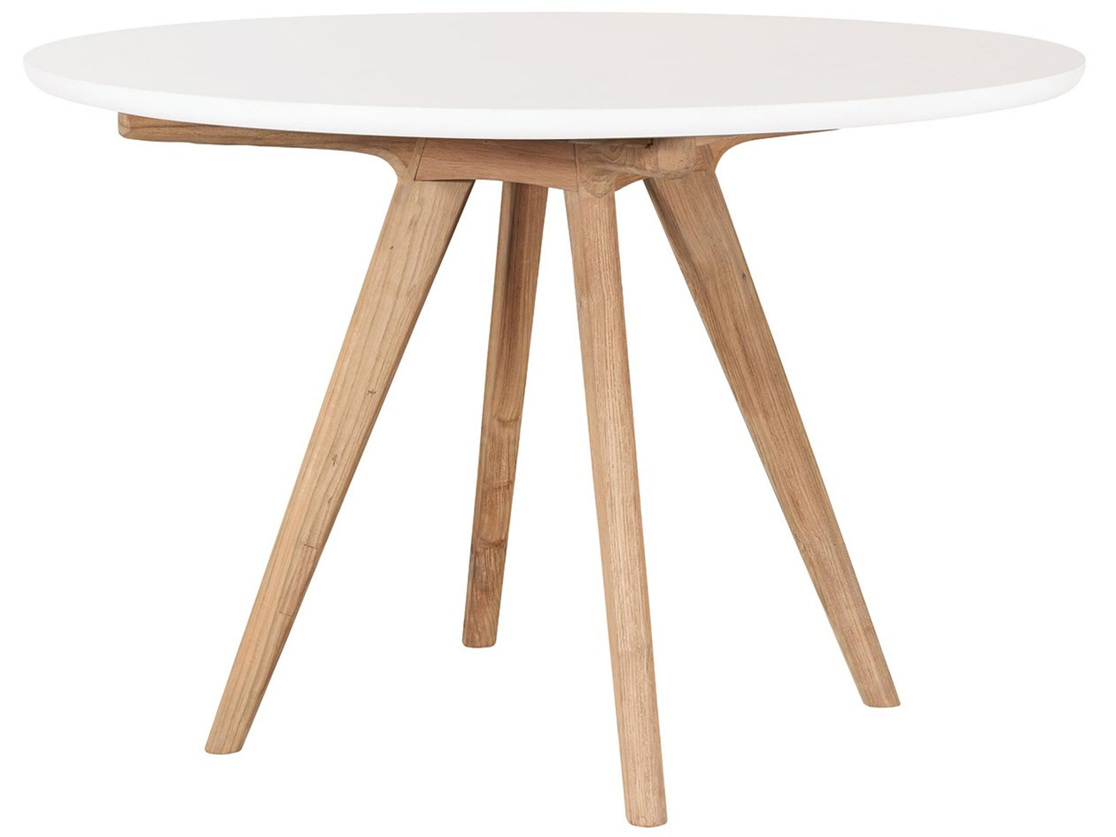 Seasonal Living Perpetual Ivory White Viola Round Outdoor Dining Table