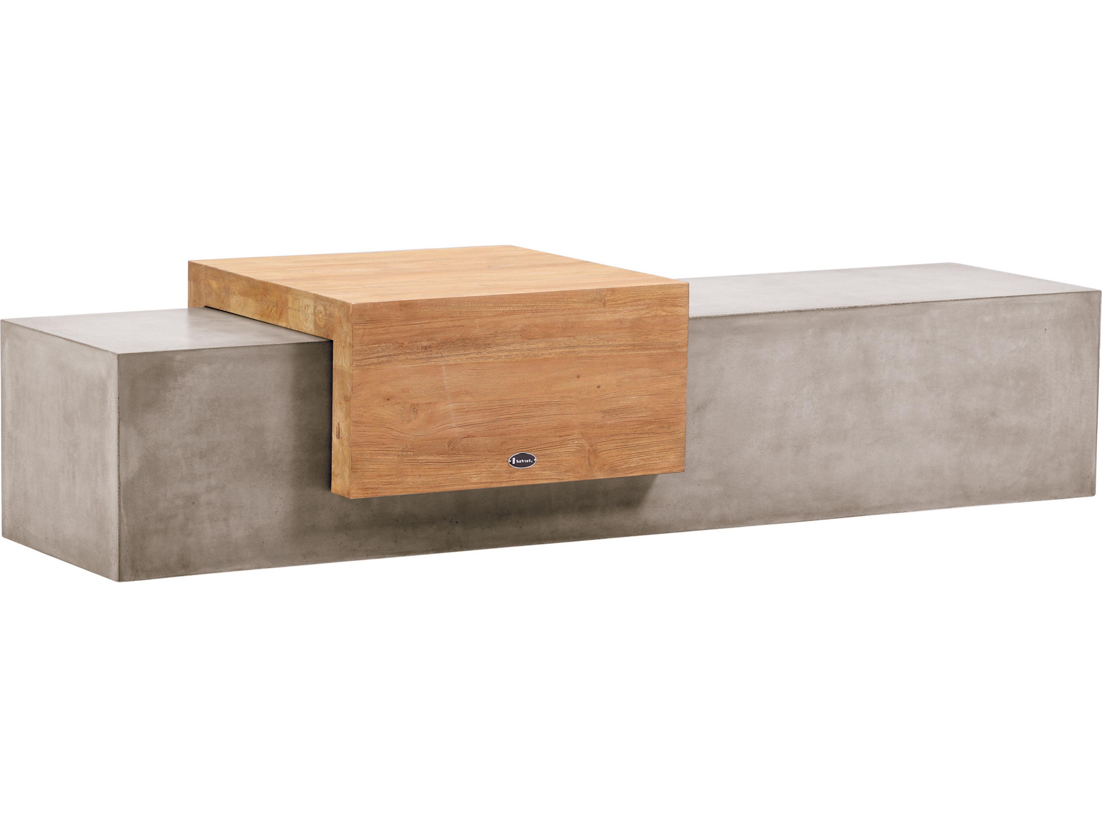 Seasonal Living Lightweight Concrete Slate Grey Bench