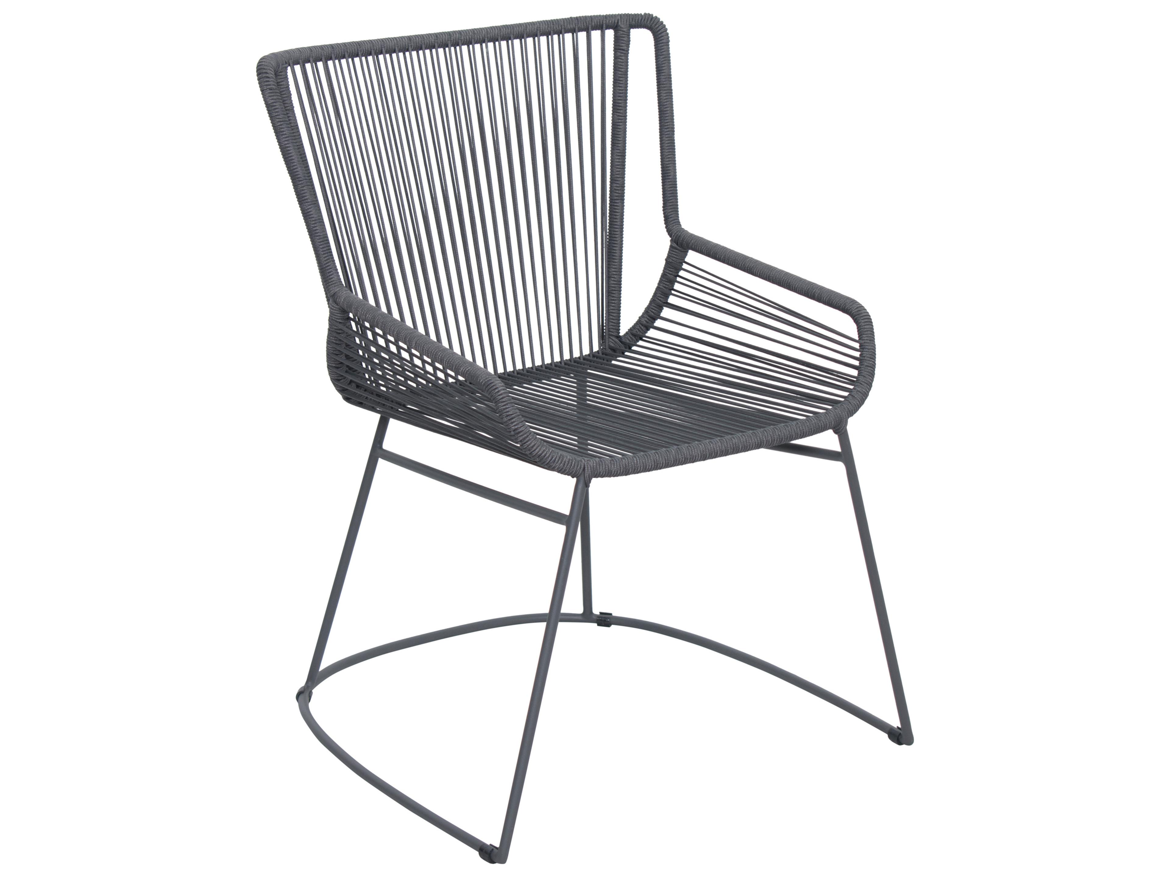 Seasonal Living Archipelago Dark Gray Aluminum Dane Dining Armchair Set of 2