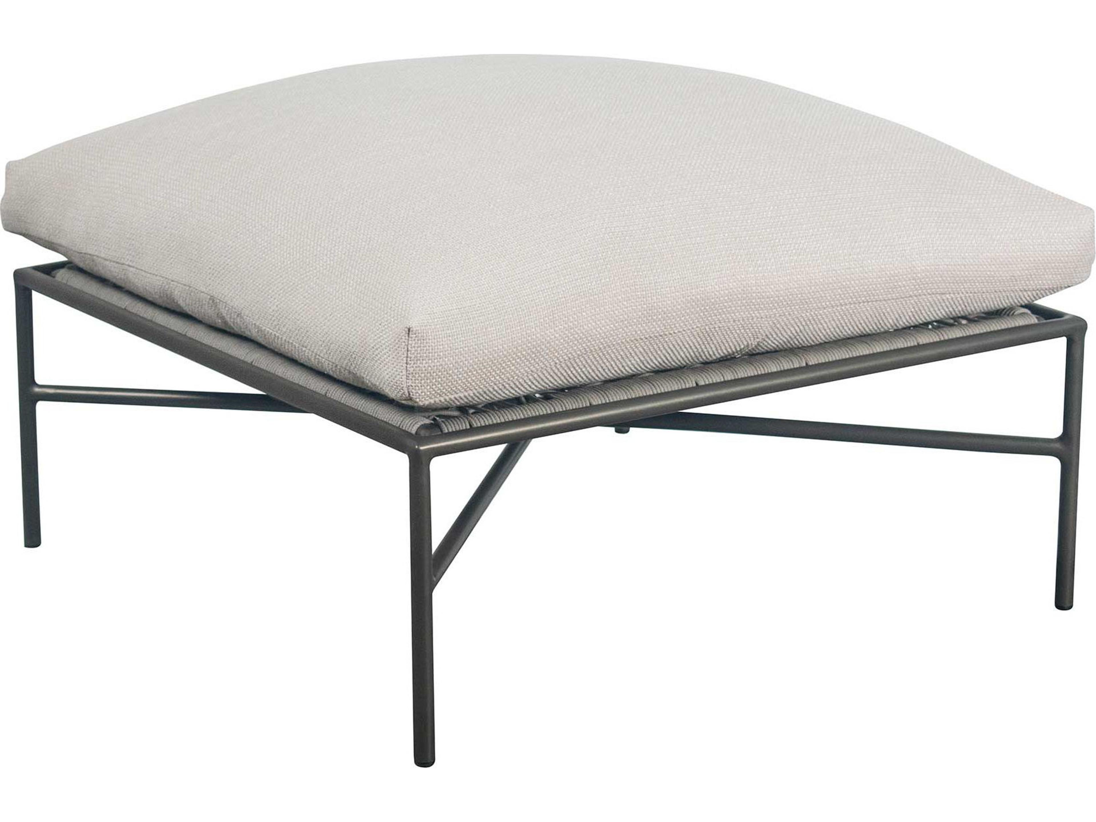 Seasonal Living Archipelago Javanese Nut Brown powder-coated aluminium Sectional Outdoor Patio Ottoman