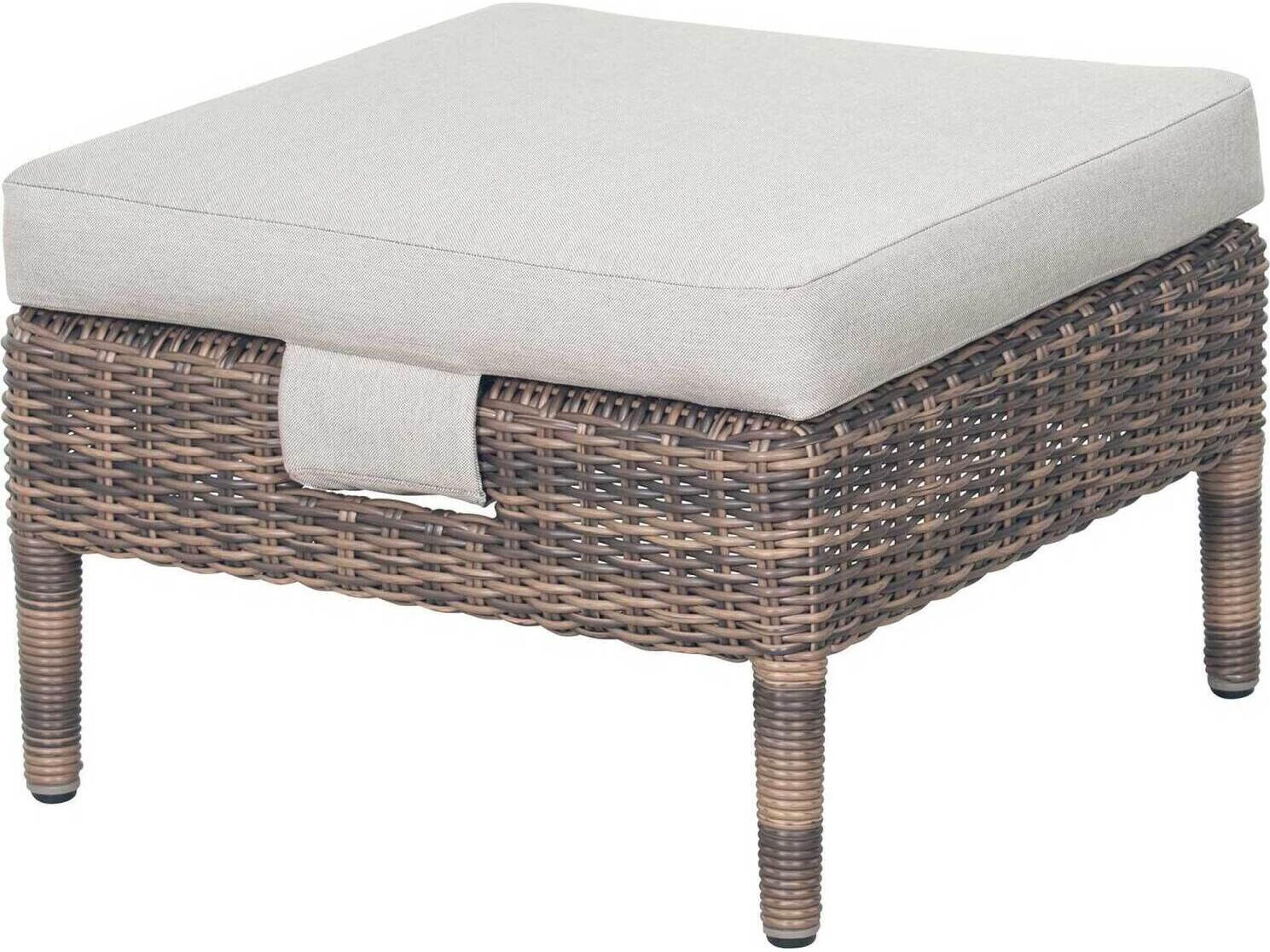 Seasonal Living Provenance Signature Wicker Sea Wattle Leeward Patio Ottoman