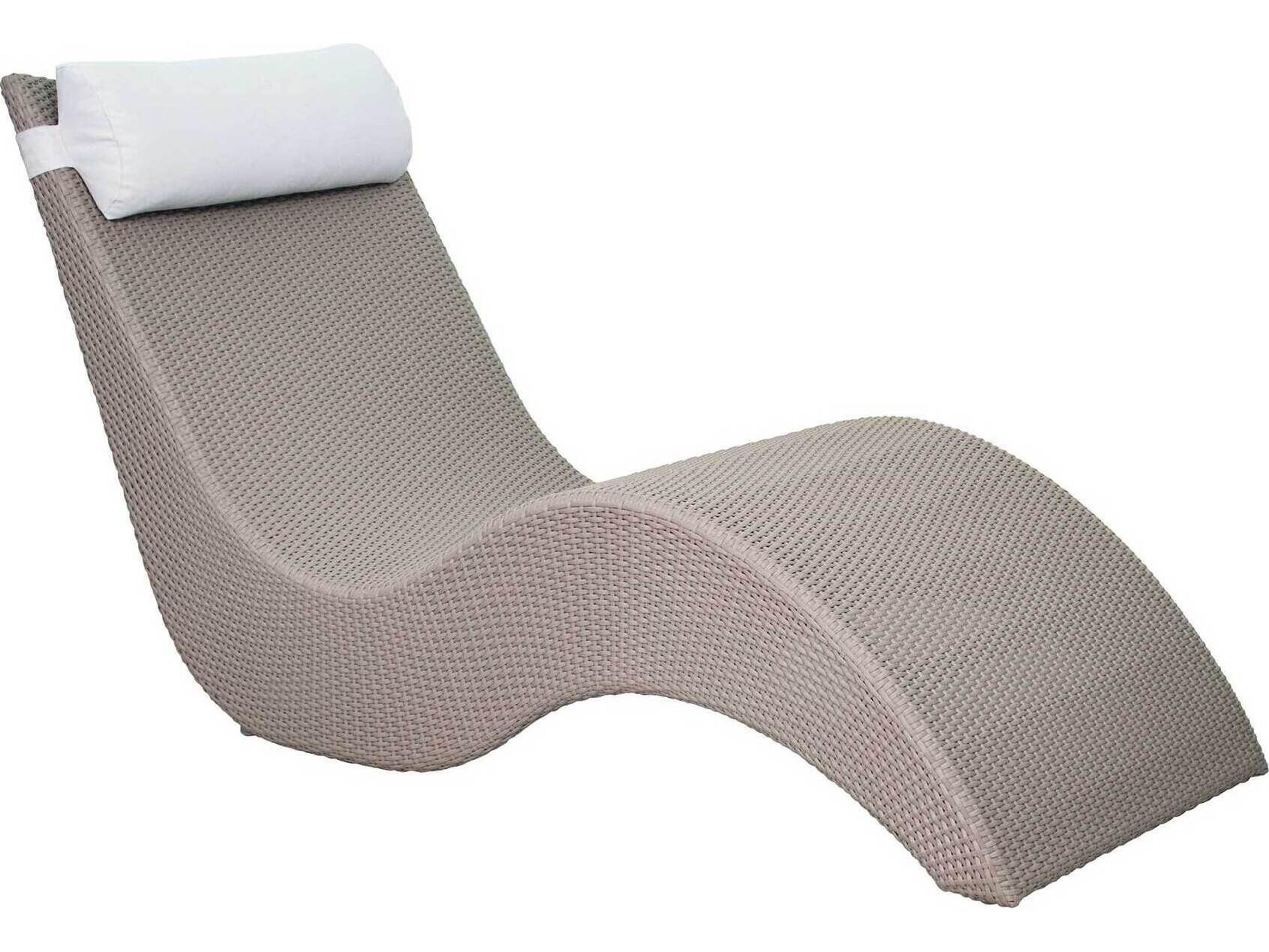 Seasonal Living Archipelago Light Gray/Warm Gray Aluminum Weave Atlantis in Pool Chaise Lounge Set of 2