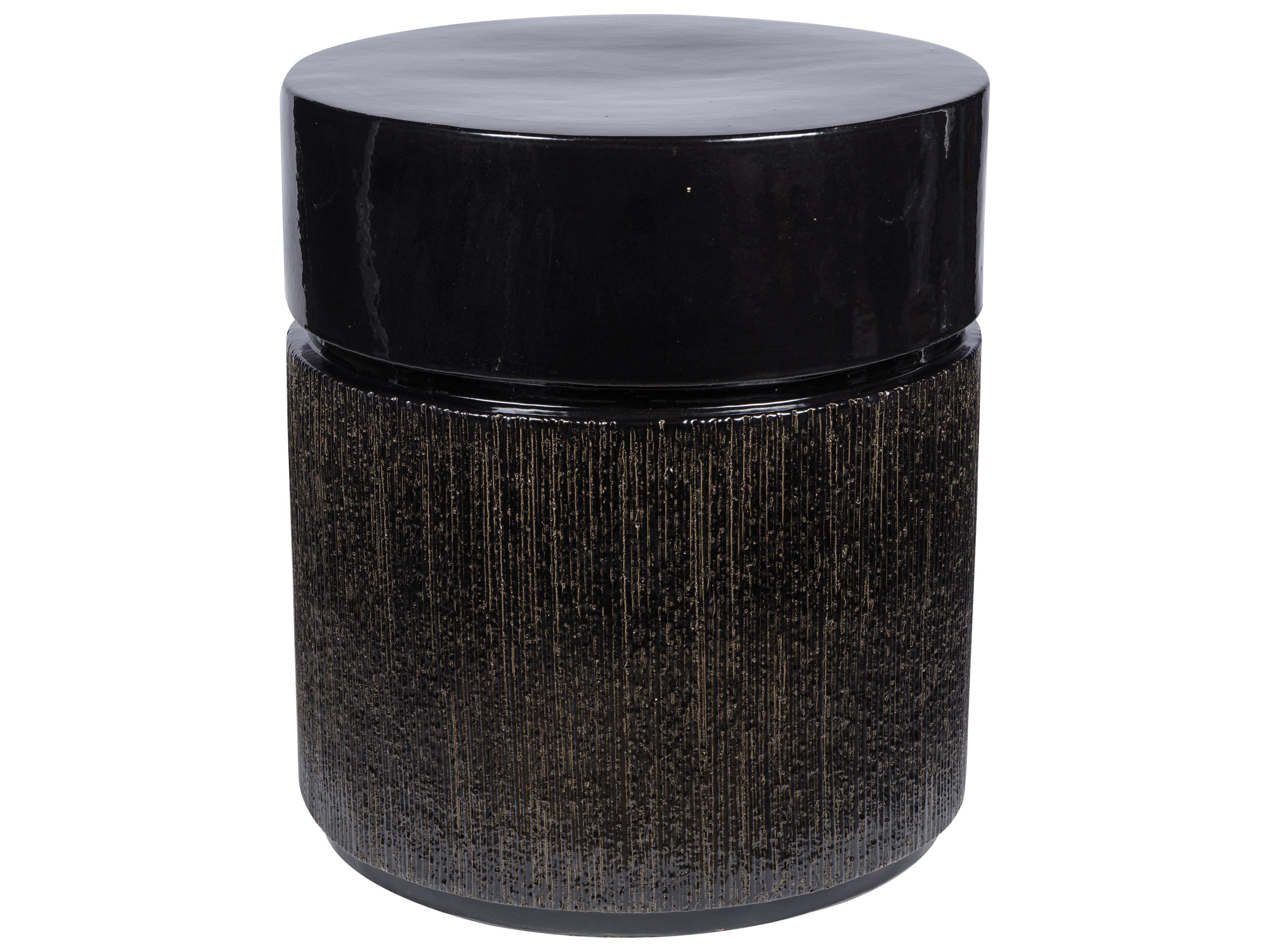 Provenance Signature Ceramic Round Outdoor End Table