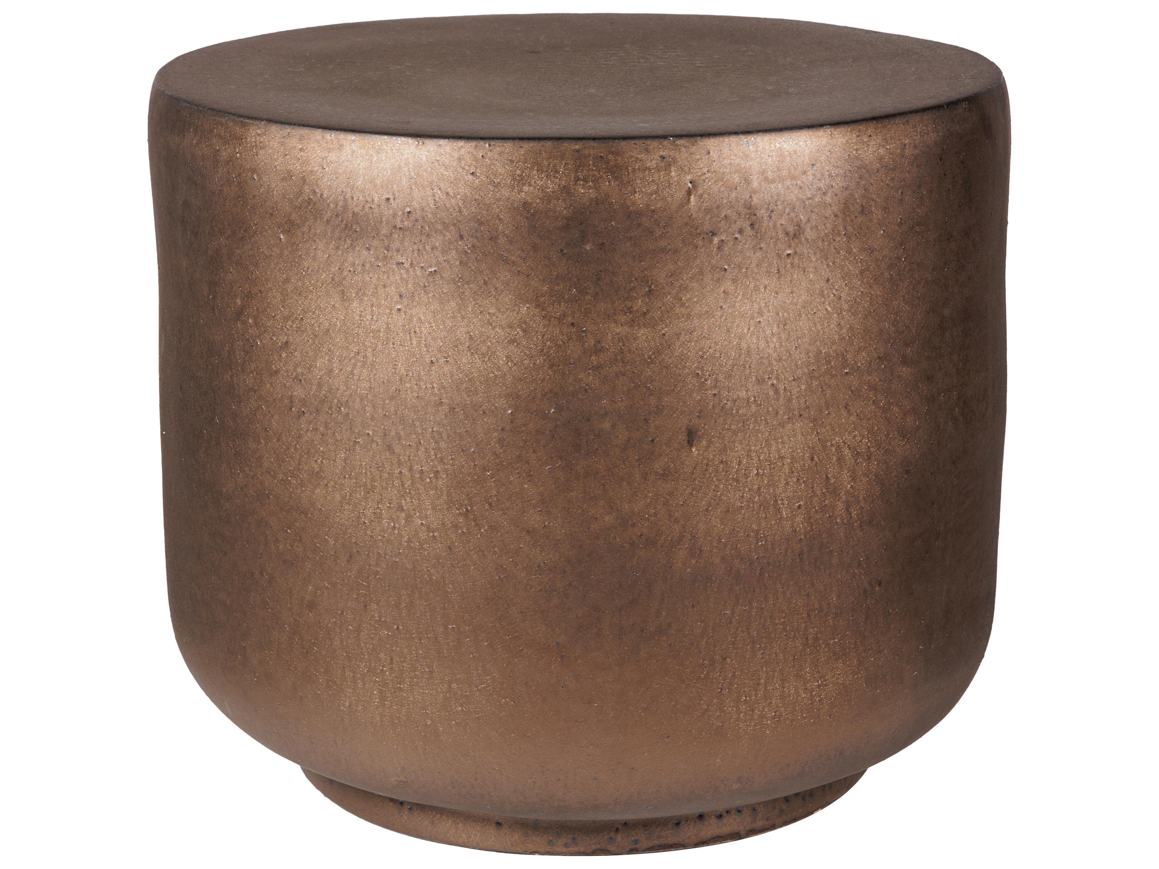 Seasonal Living Provenance Signature Ceramic Round Patio End Table