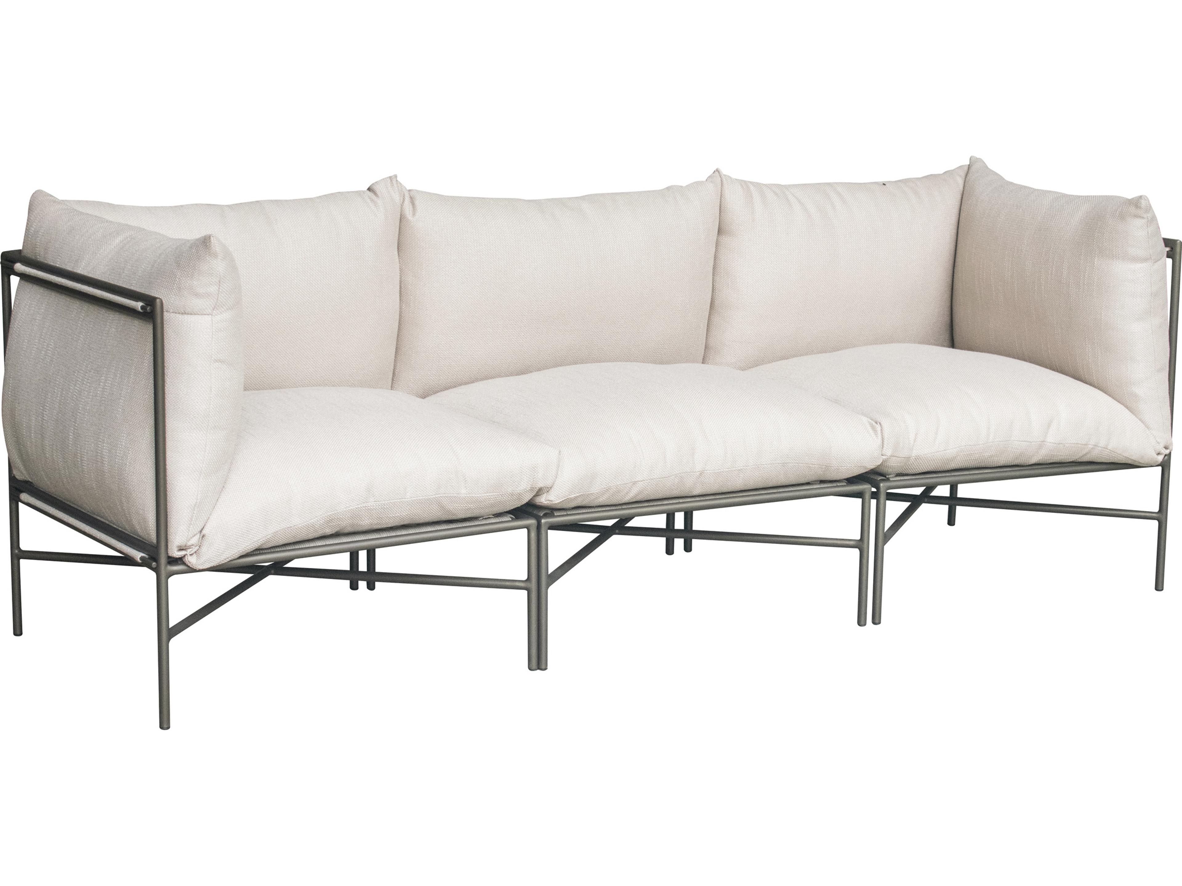 Seasonal Living Hebrides Wheat Aluminum Cushion Sofa