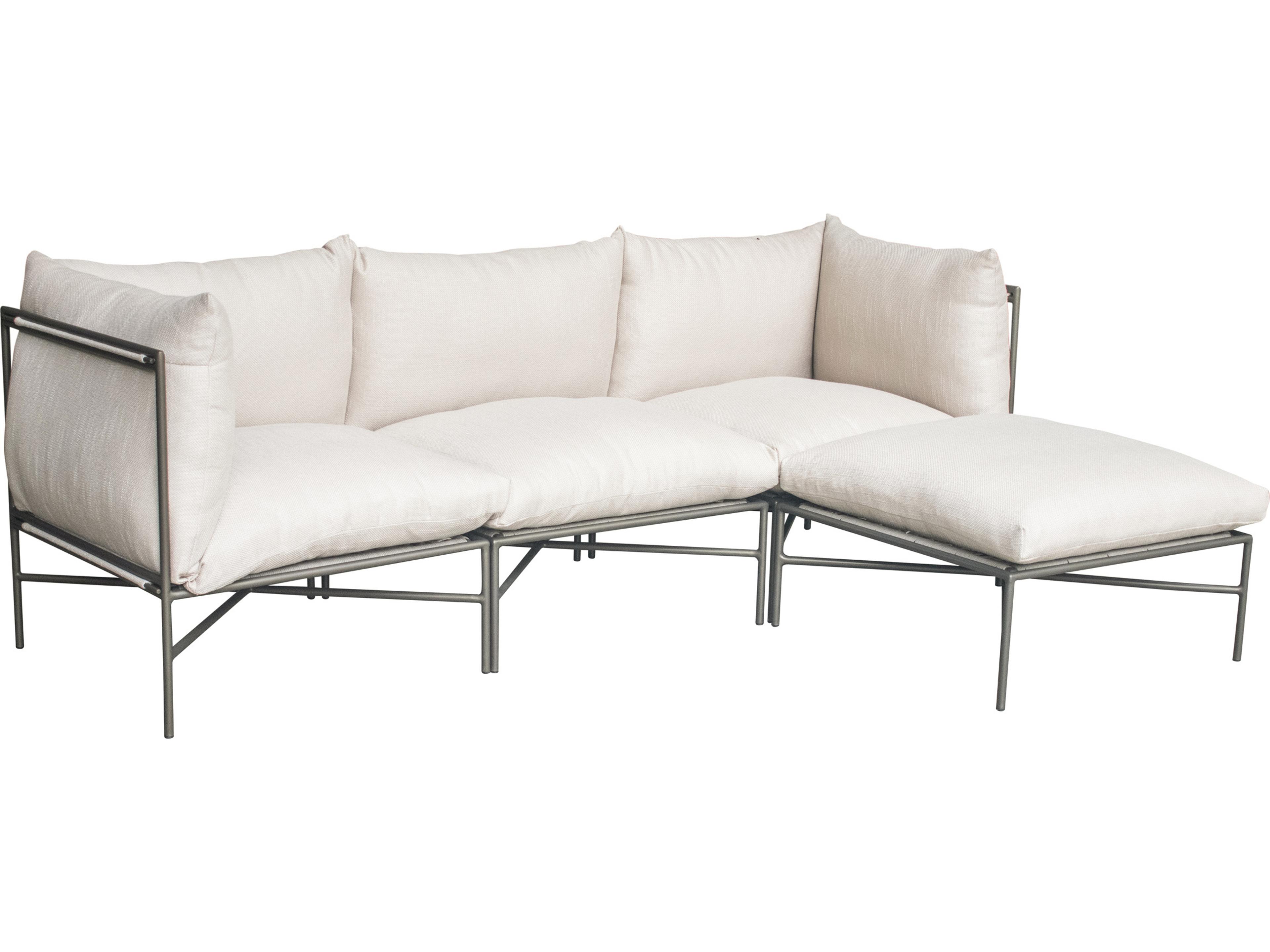Seasonal Living Hebrides Wheat Aluminum Cushion Sofa