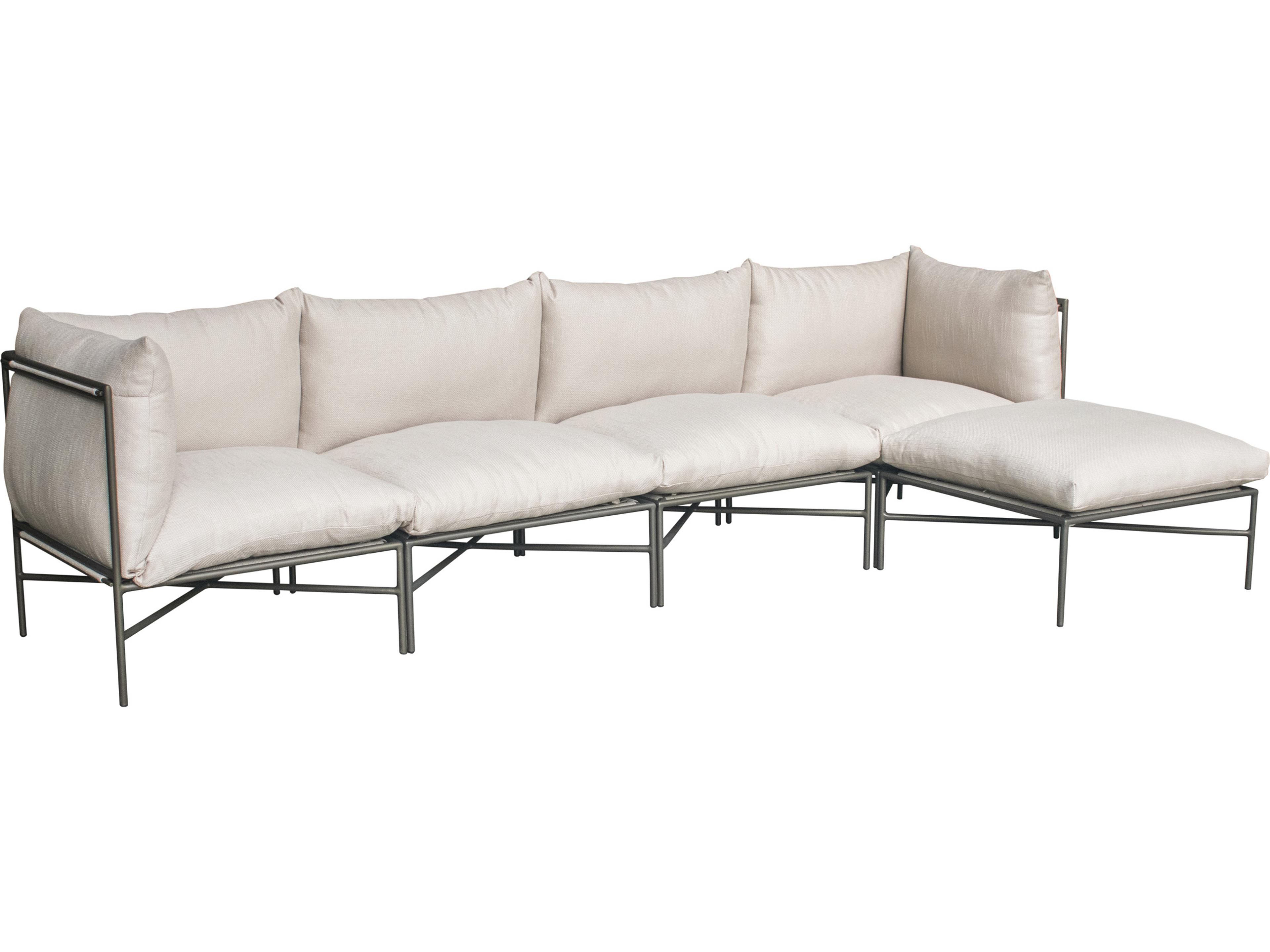 Seasonal Living Hebrides Wheat Aluminum Cushion Sofa