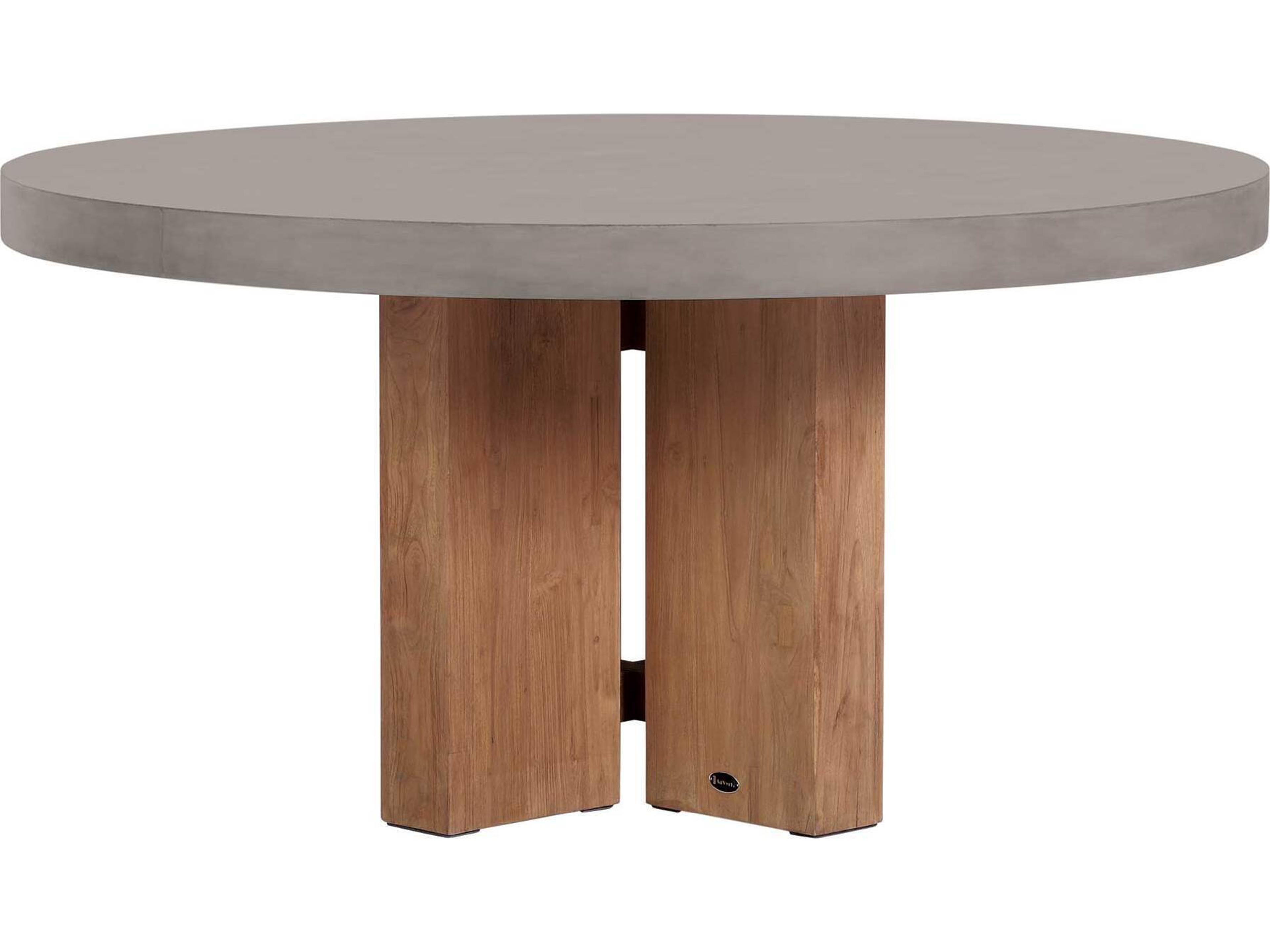 Seasonal Living Perpetual Slate Grey Teak Java Round Dining Table