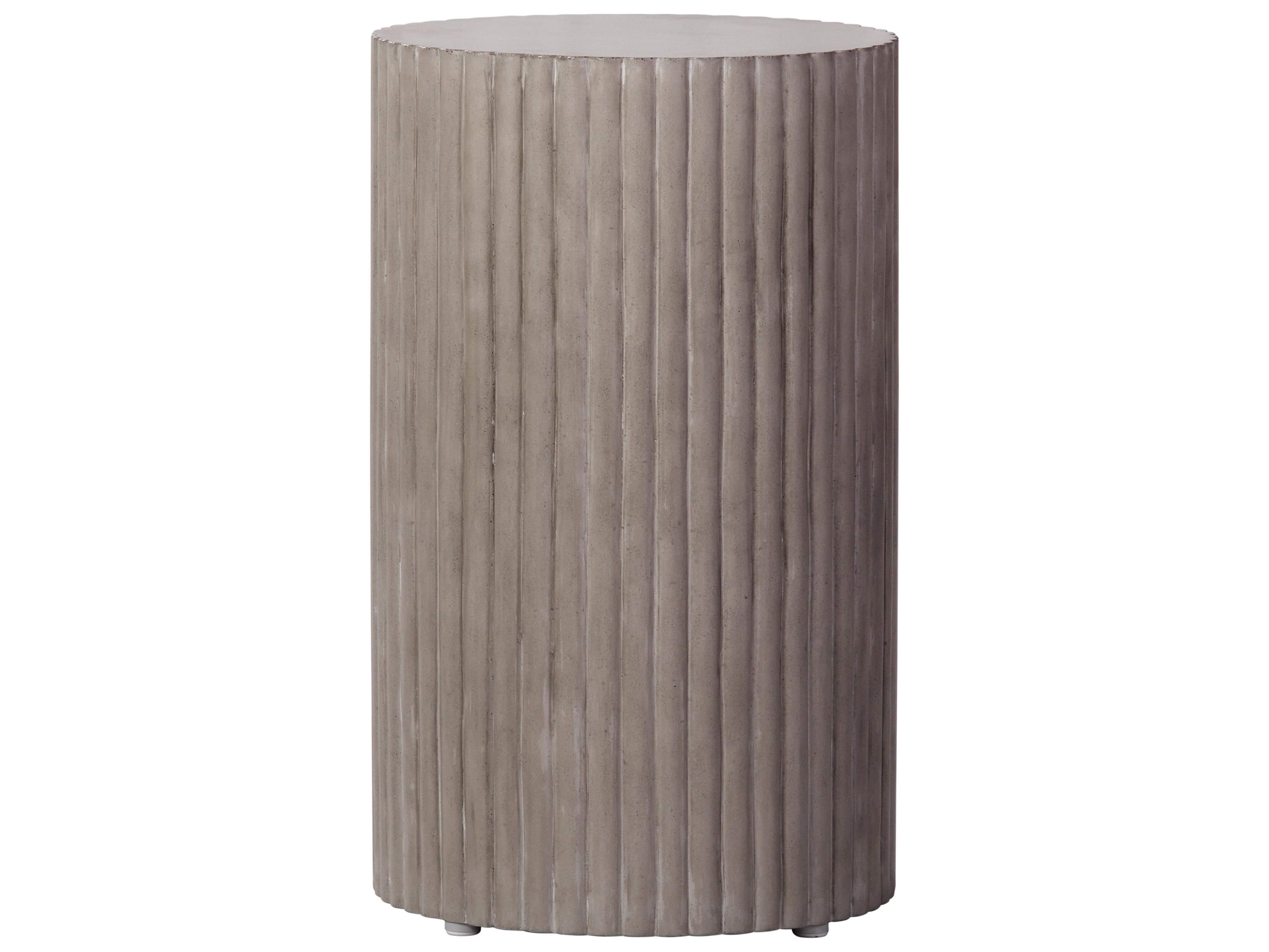 Seasonal Living Perpetual Scallop Ivory White Round Tall Accent Table