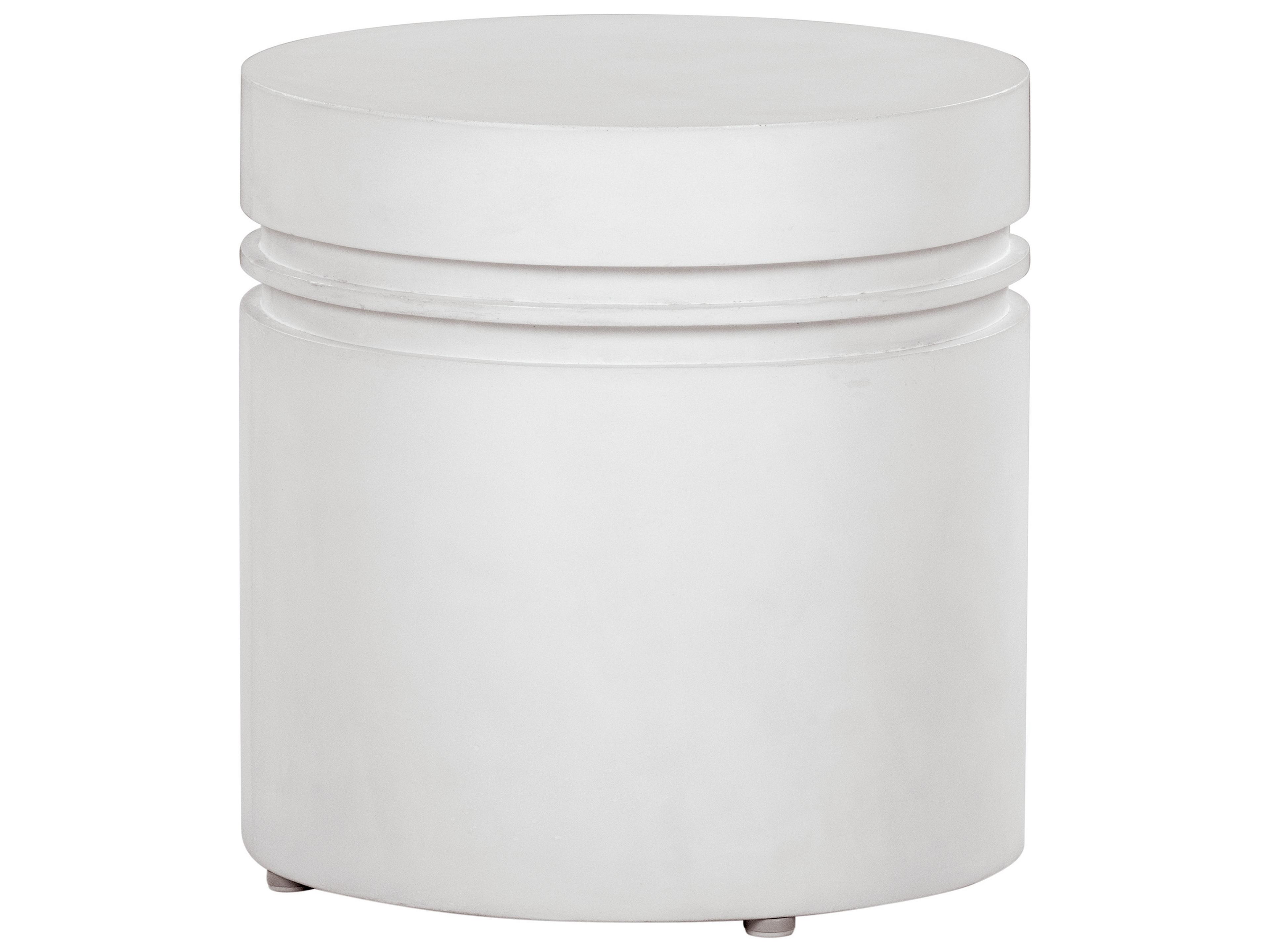 Seasonal Living Lightweight Concrete Ebony White Round Coffee Table