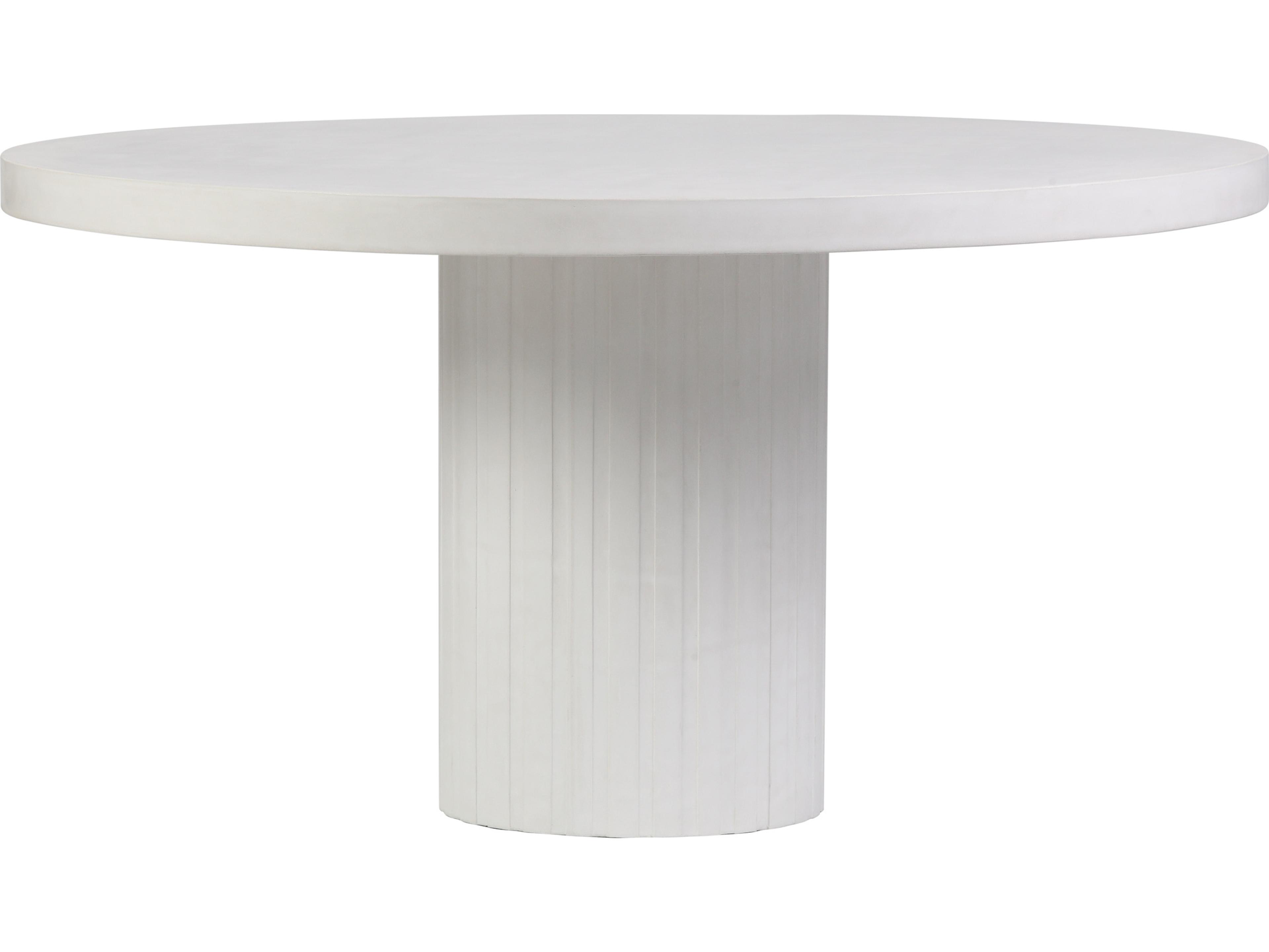 Seasonal Living Lightweight Concrete Ebony White Round Dining Table
