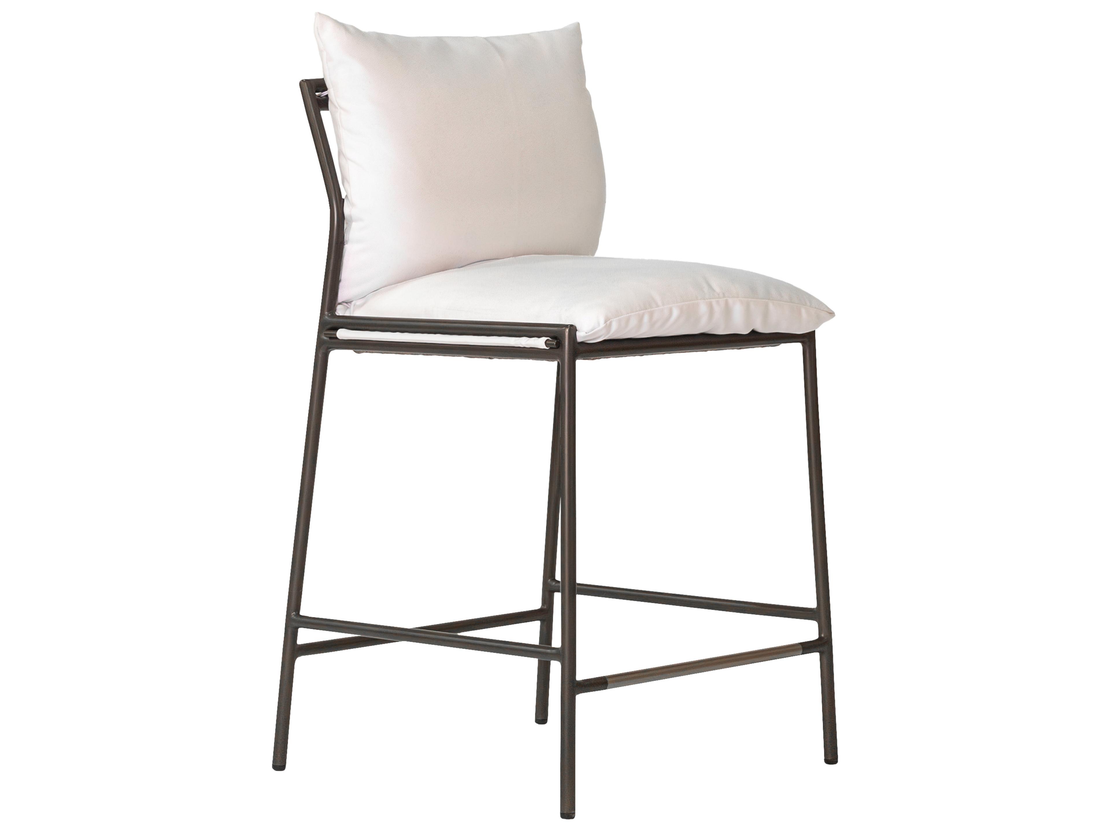 Seasonal Living Patinero Smooth Charcoal Satin Aluminum Cushion Dining Chair