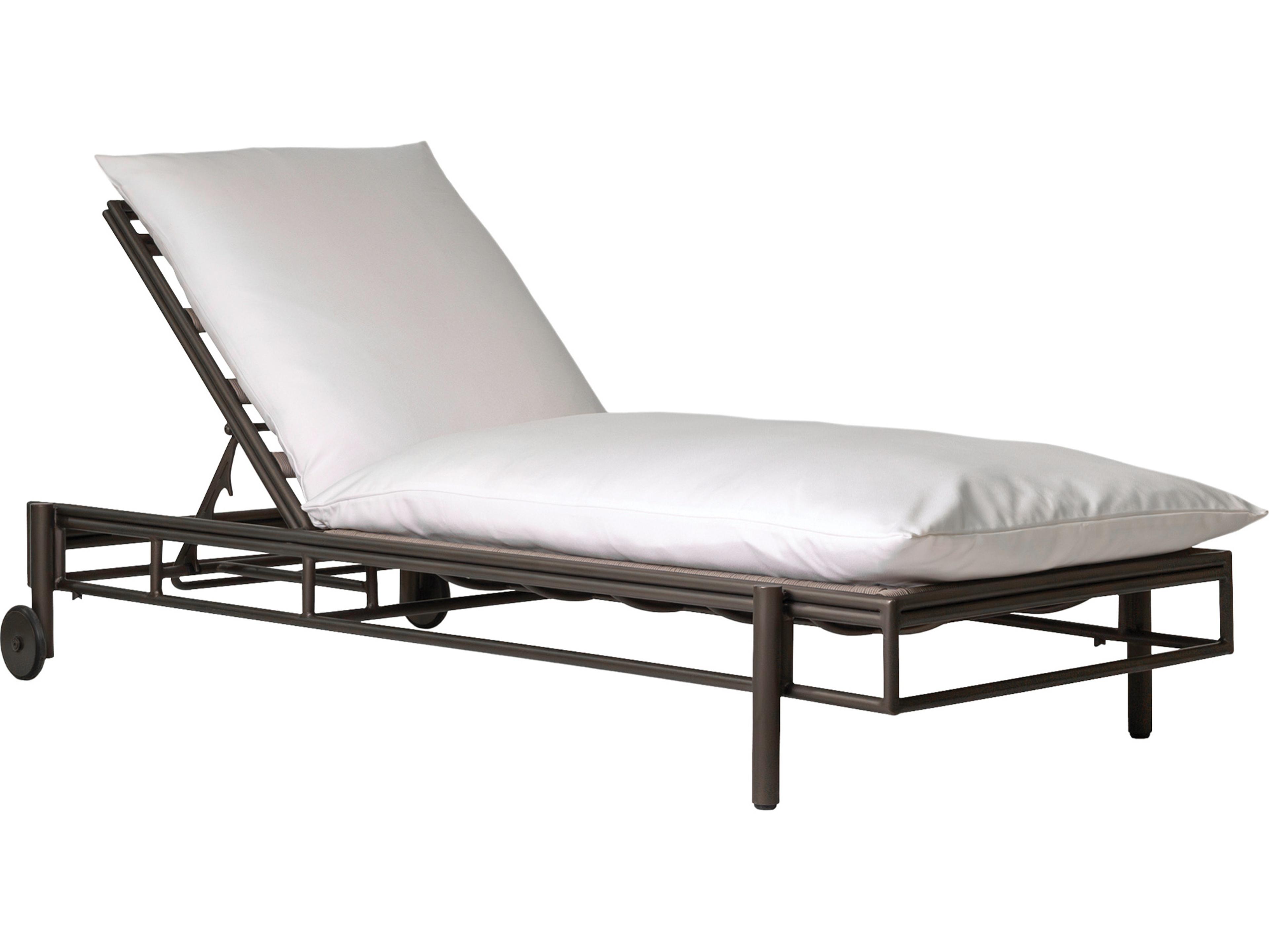 Seasonal Living Patinero Smooth Charcoal Satin Aluminum Cushion Chaise Lounge